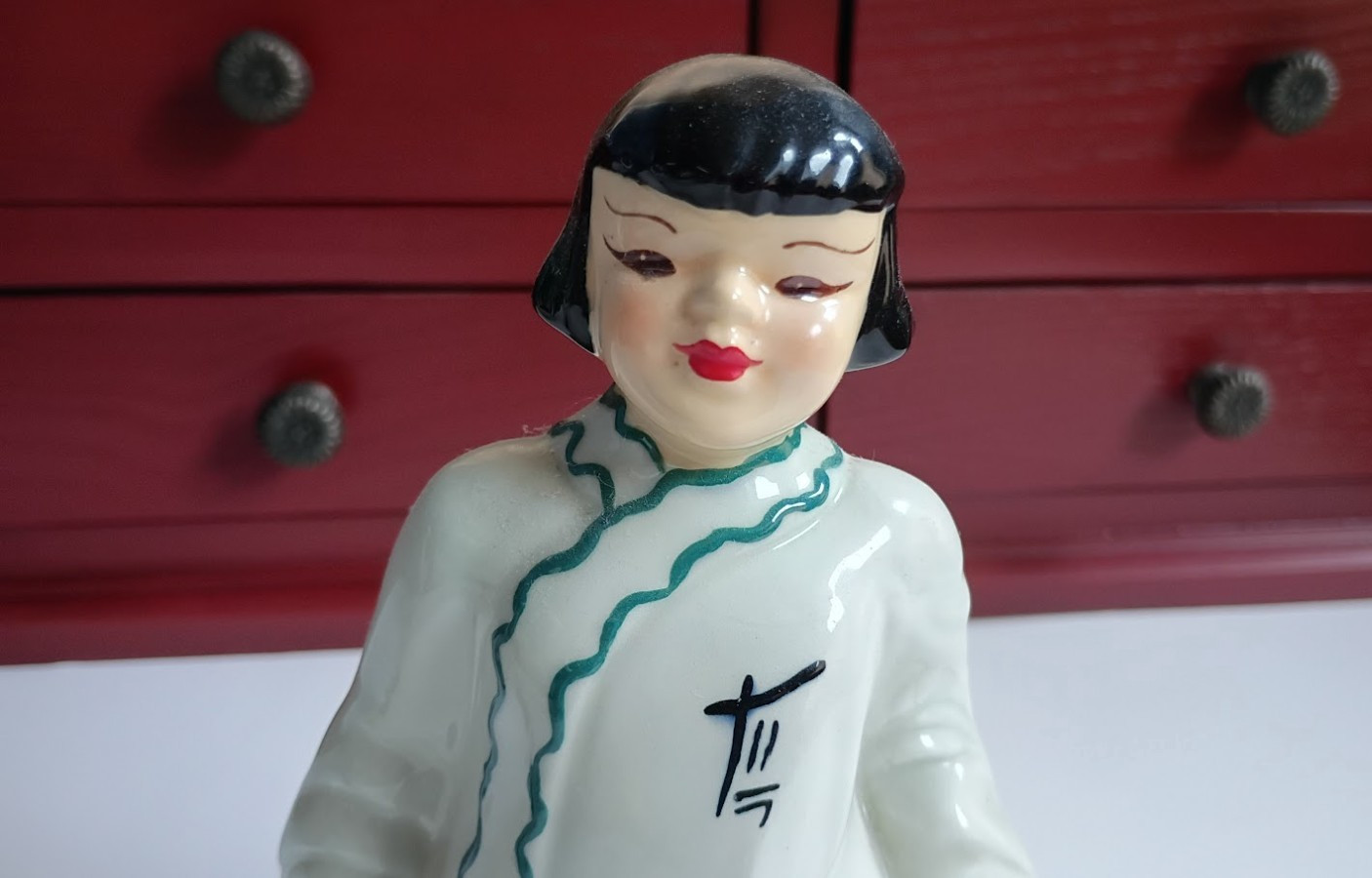 Vtg Florence Ceramics- Chinese Boy & Girl Figurines, 6.5″H, Sweet Expressions
