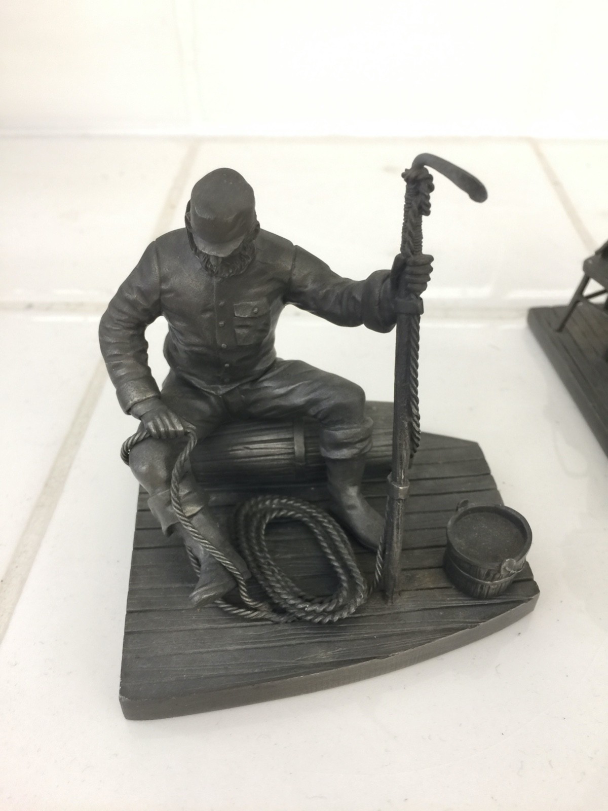 Lot of 3 FRANKLIN MINT 1977 FINE PEWTER SCULPTURE RON HINOTE