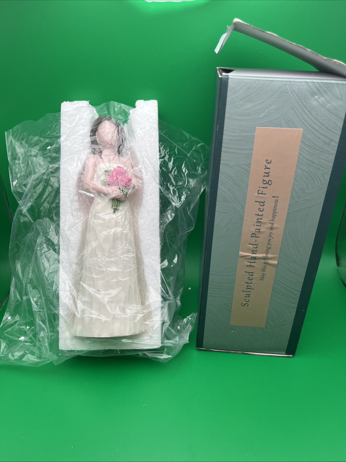 Bride Hand-Painted Figure Woman With Flowers