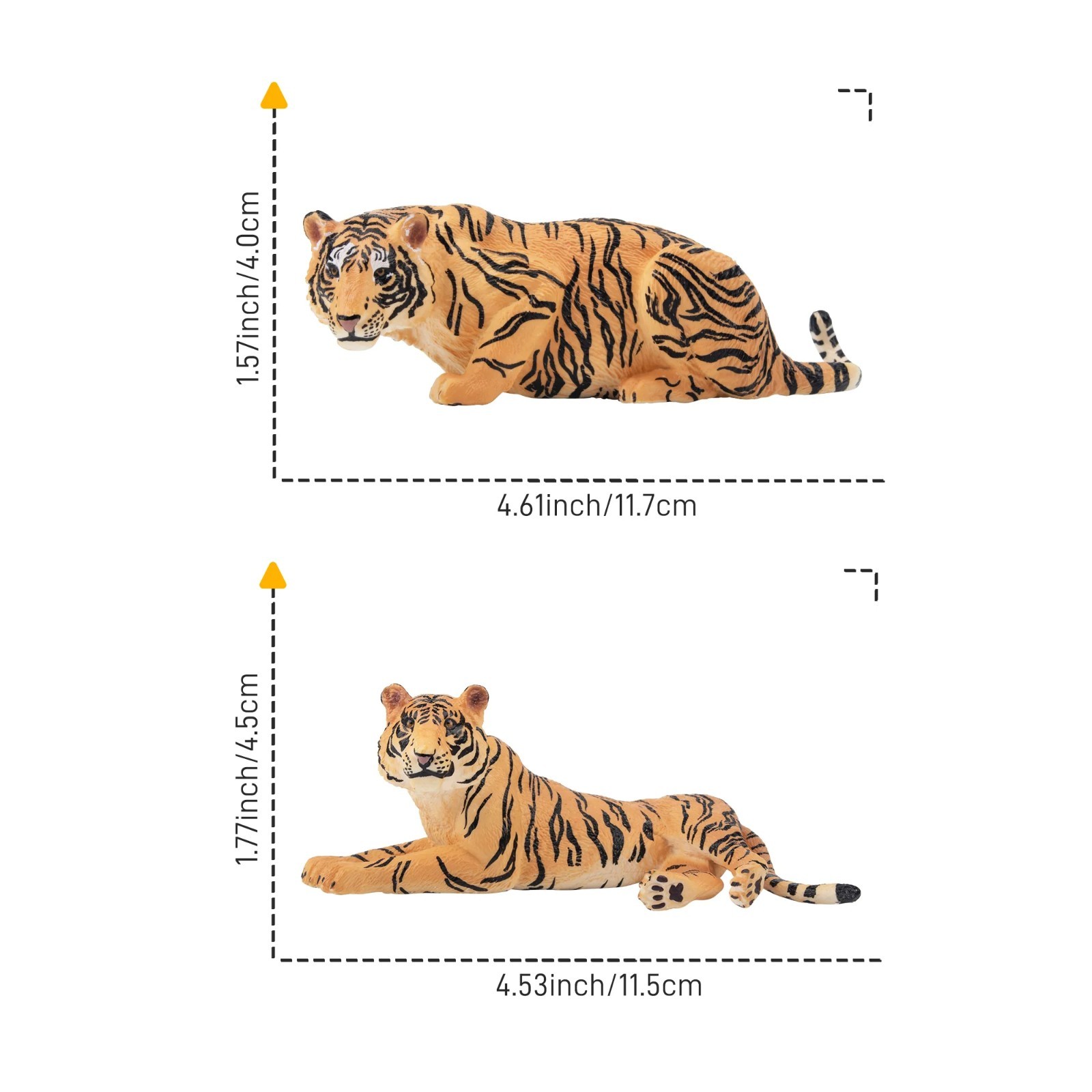Toymany Tiger Family Animal Figurine, Realistic Collectible Hand-painted Toy Set