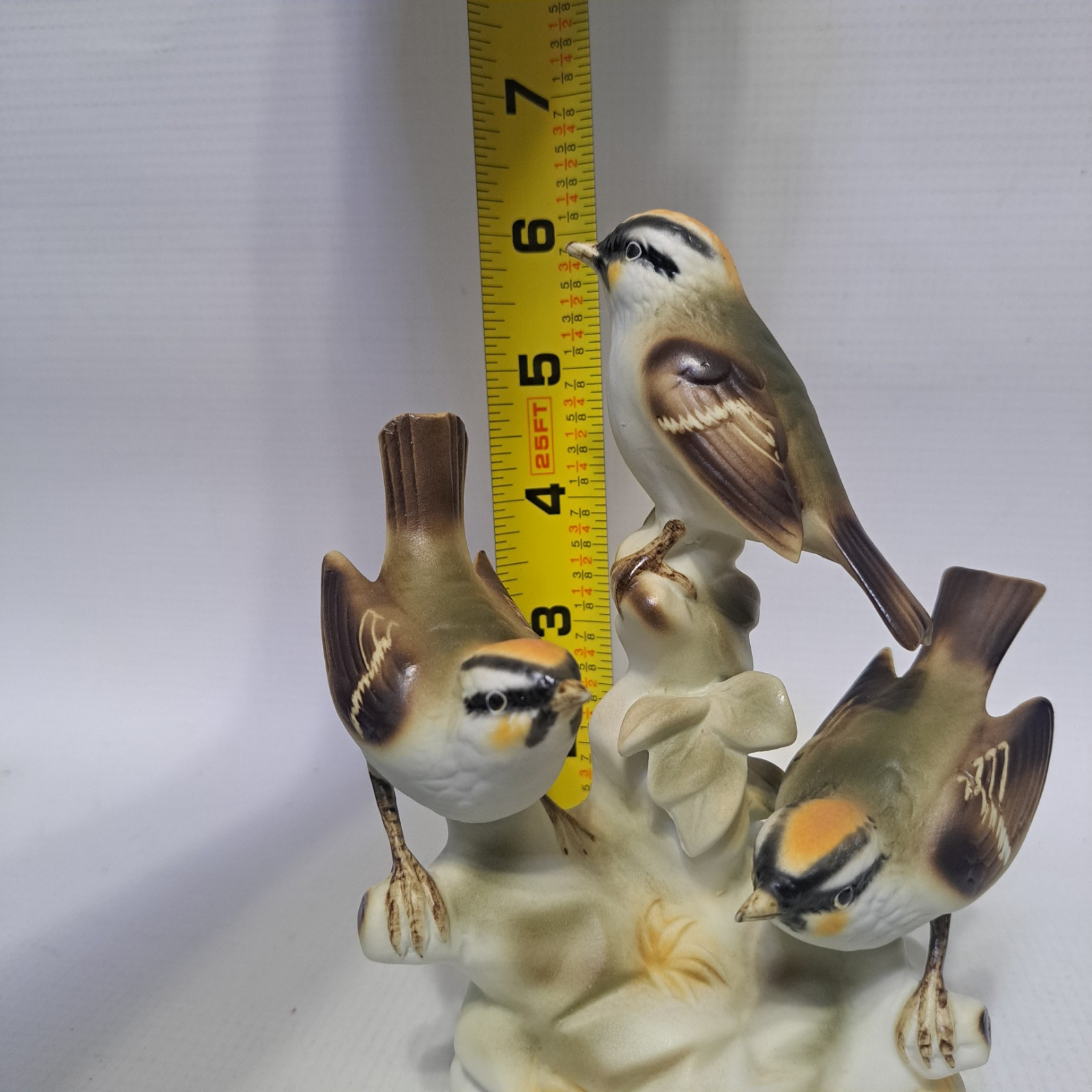 Gerold Porzellan – Bavaria- West Germany Bird Figurine Sculpture With 3 Finches