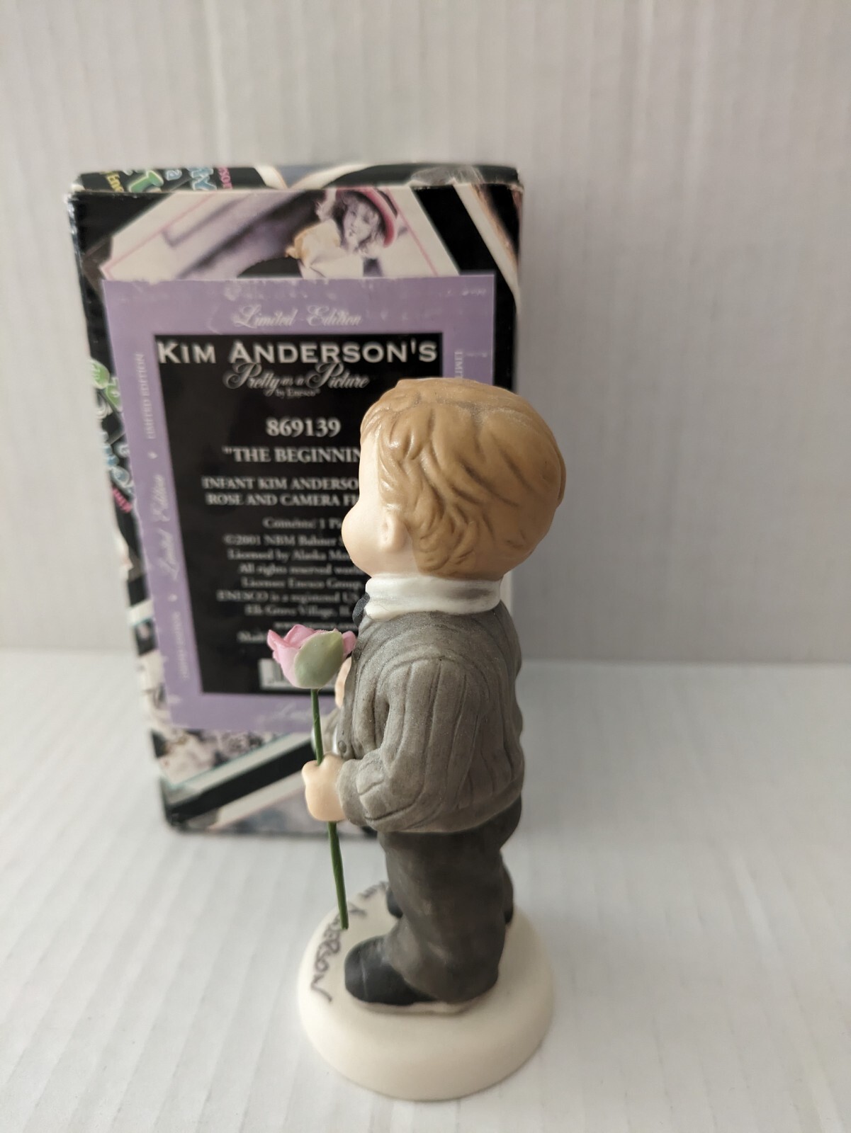 NIB Signed Limited Edition 2001 “The Beginning” Kim Anderson Child Rose Figurine