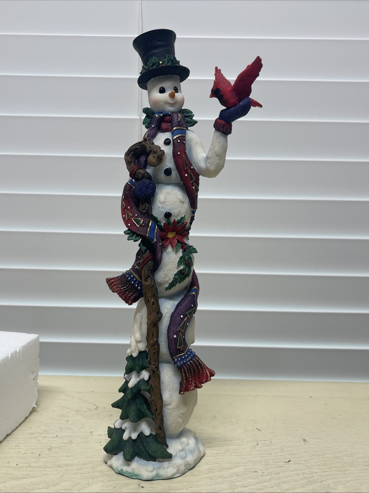 Lenox Christmas Winter Friend Pencil Snowman Figurine 11.5″ 1999 w/ Box