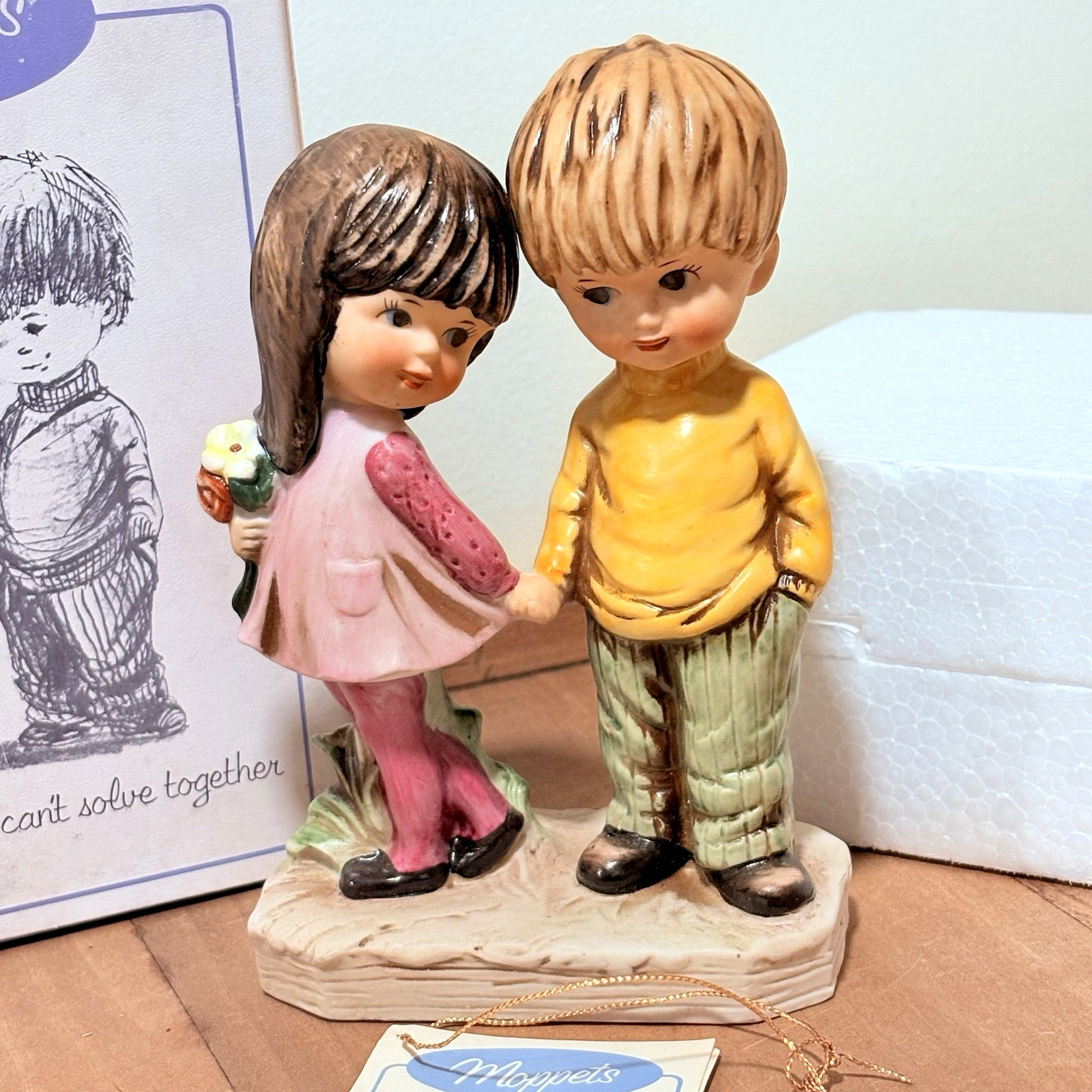 Moppets Nothing We Can’t Solve Together Fran Mar 1971 Vtg Figurine 5484 NEW