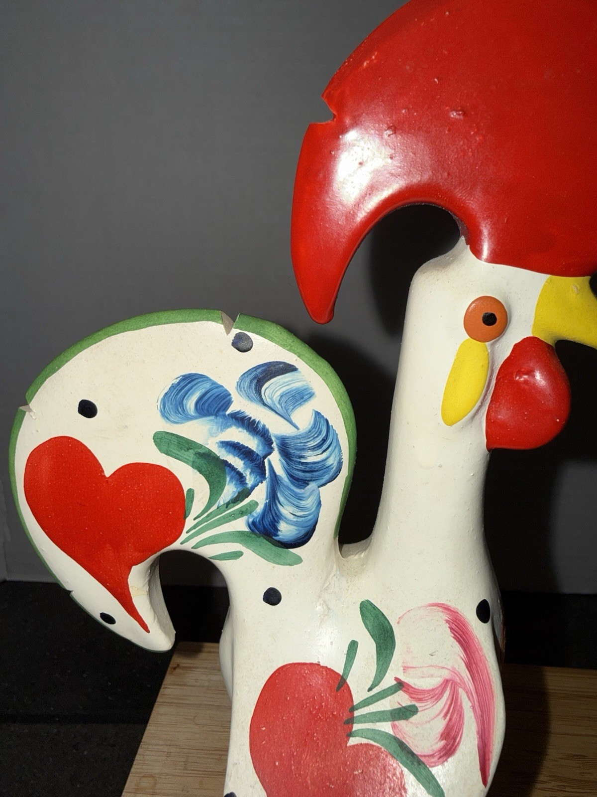 Vintage 1960’s Portugal Ceramic Rooster of Barcelos Figurine