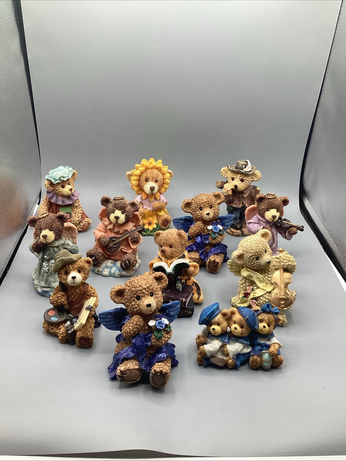 (12) NOS Vintage 1990’s Resin 6in Bear Lot-Various Makers