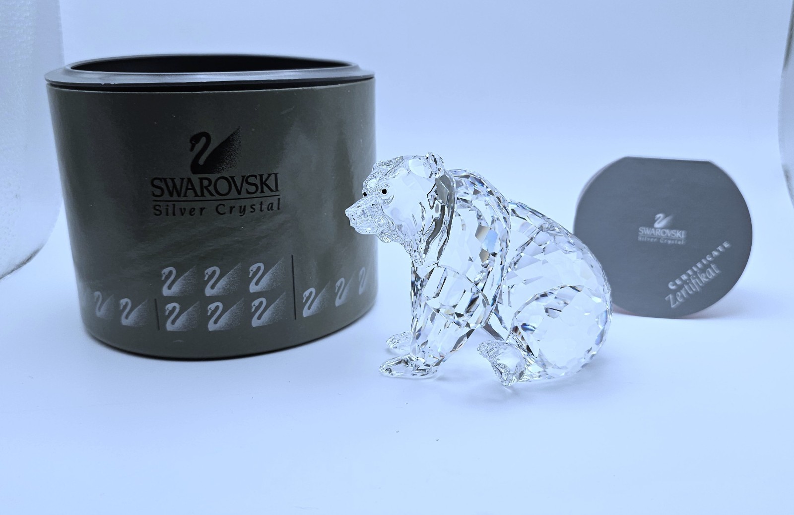 🐻 Swarovski Crystal “Rare Encounters”, LARGE, Adult Grizzly Bear Figurine, Box