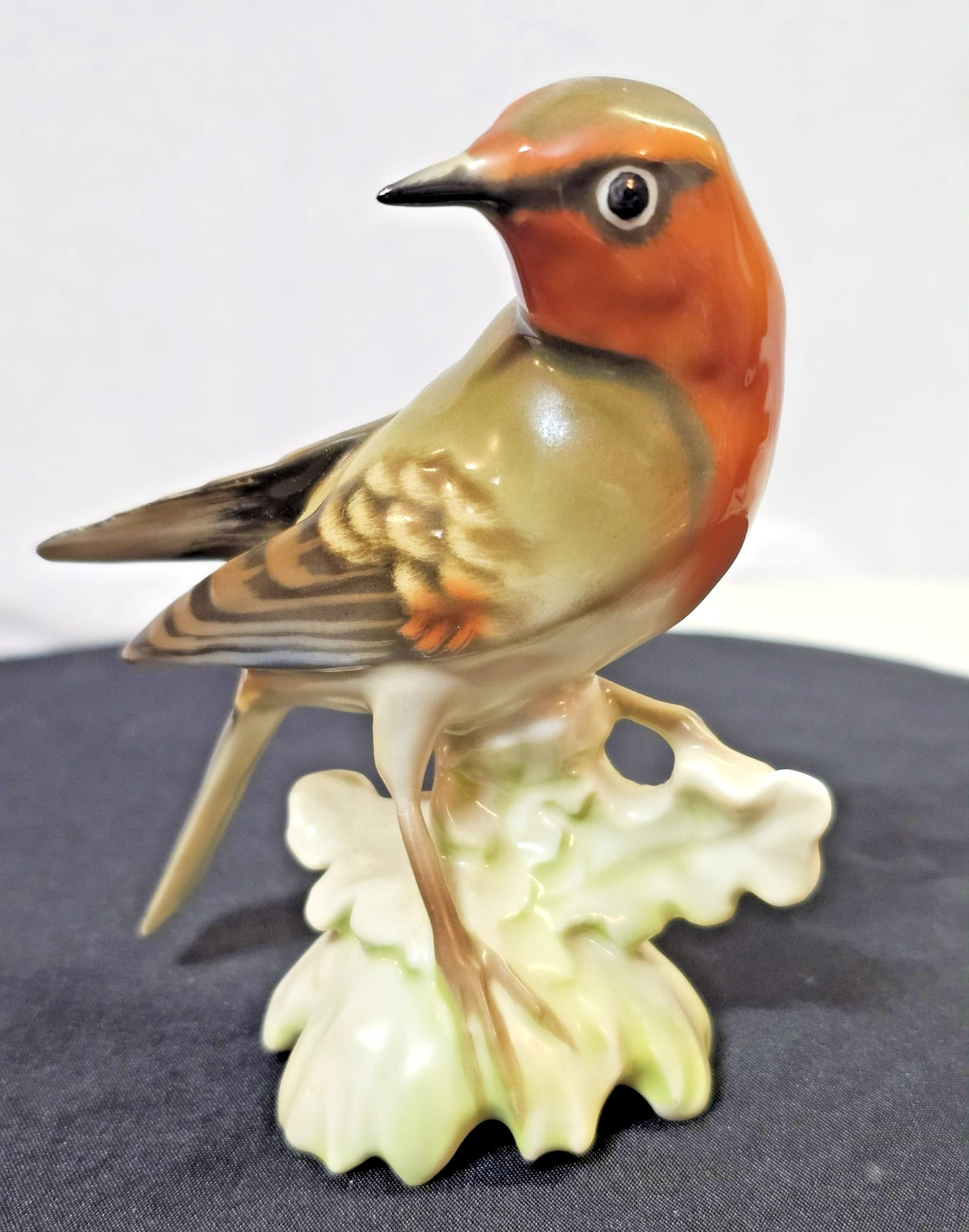 Hutschenreuther Selb Kunstabteilung Germany Snapper Bird Orange brown Figurine