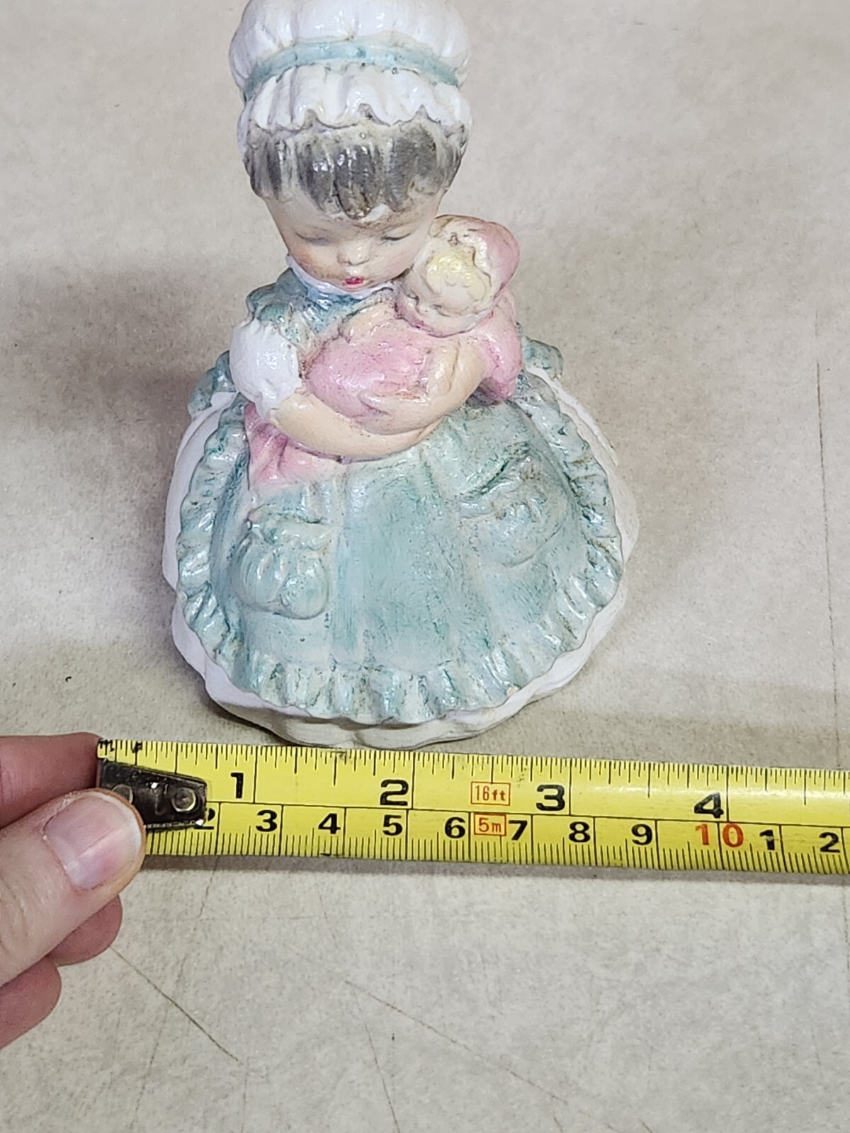 Vintage Ceramic Figurine – Woman Holding Baby 4″ Tall