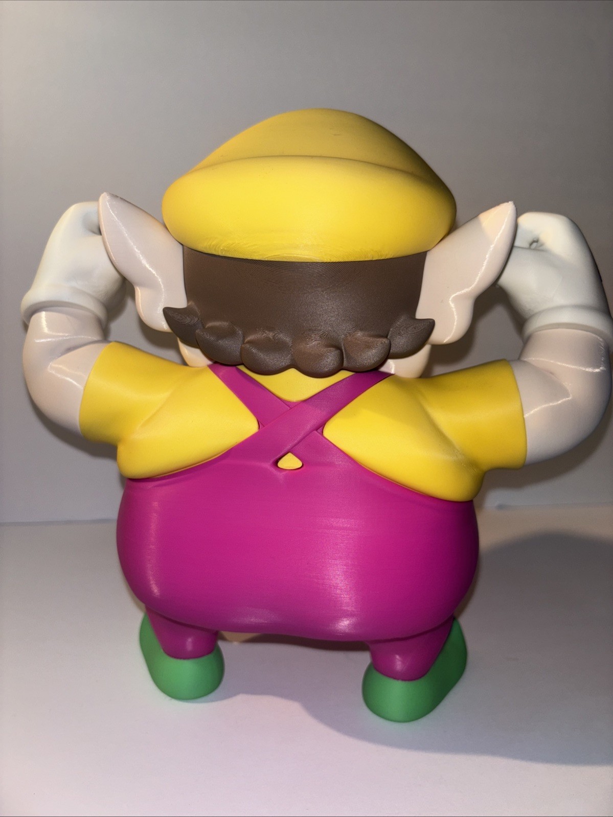LARGE WARIO FIGURE STATUE 9.5 INCHES TALL BY 9.5 WIDE HEAVY SUPER MARIO BROS BIG