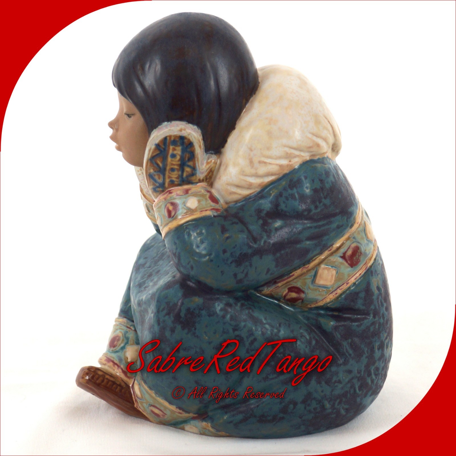 LLADRO PENSIVE ESKIMO GIRL FIGURINE FRANCISCO CATALÁ #12158 WITH BOX