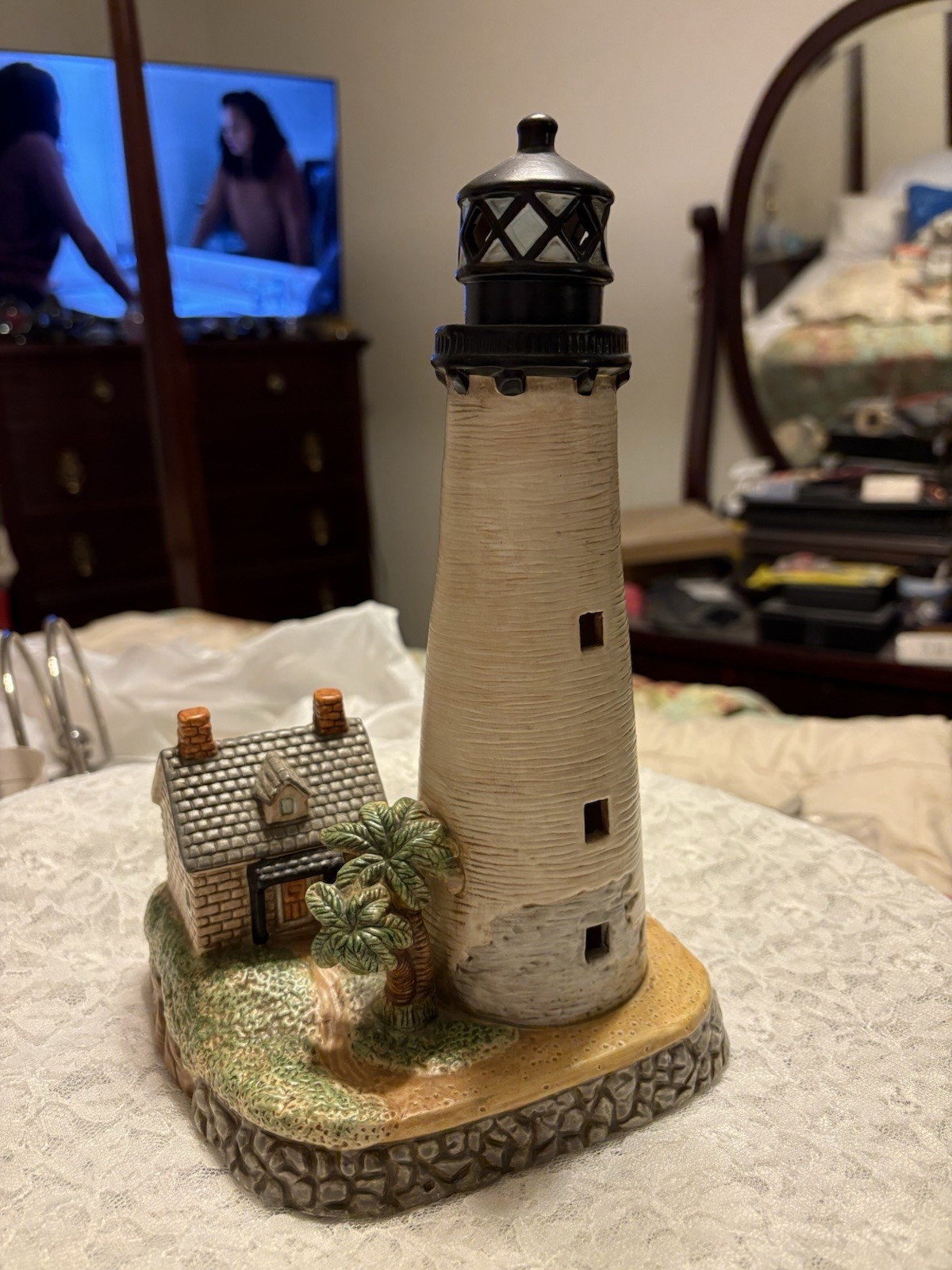Vintage Geo Z Lefton 1993 Handpainted 1825 Cape Florida Miami FL 10″ Tall