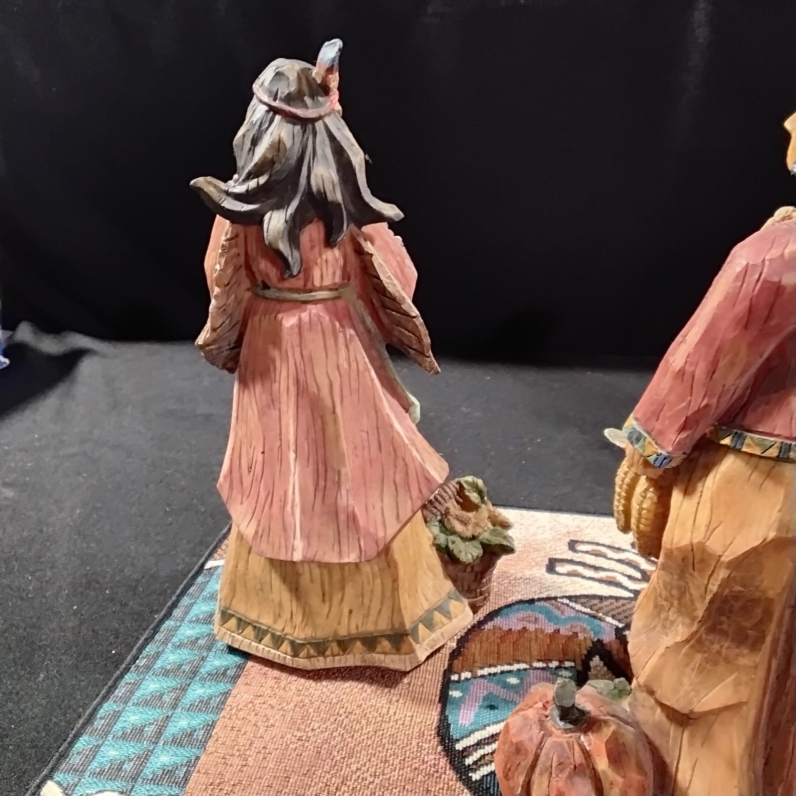 Ganz Pacific Rim STYLE Resin Indian Figurines Thanksgiving Decor Vintage 10″
