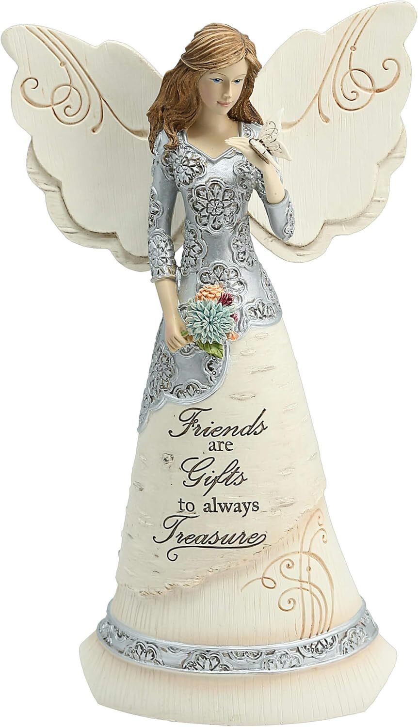 Elements Friend Angel Figurine by Pavilion, 8-Inch, Holding Butterfly