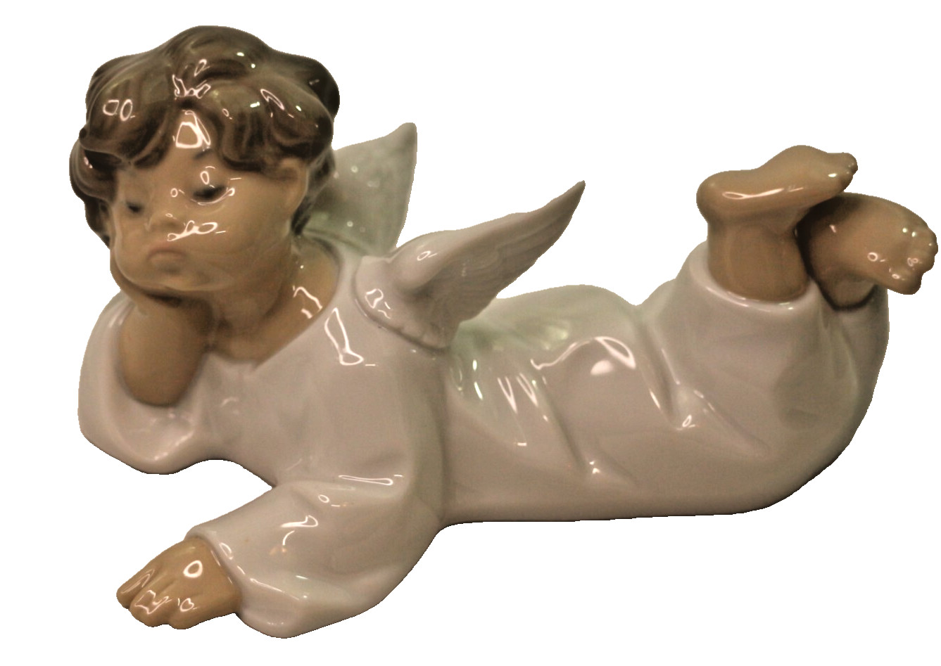 Lladro 4541 Angel Reclining Fulgencio Garcia 1969 5.25″Gloss Porcelain Figurine