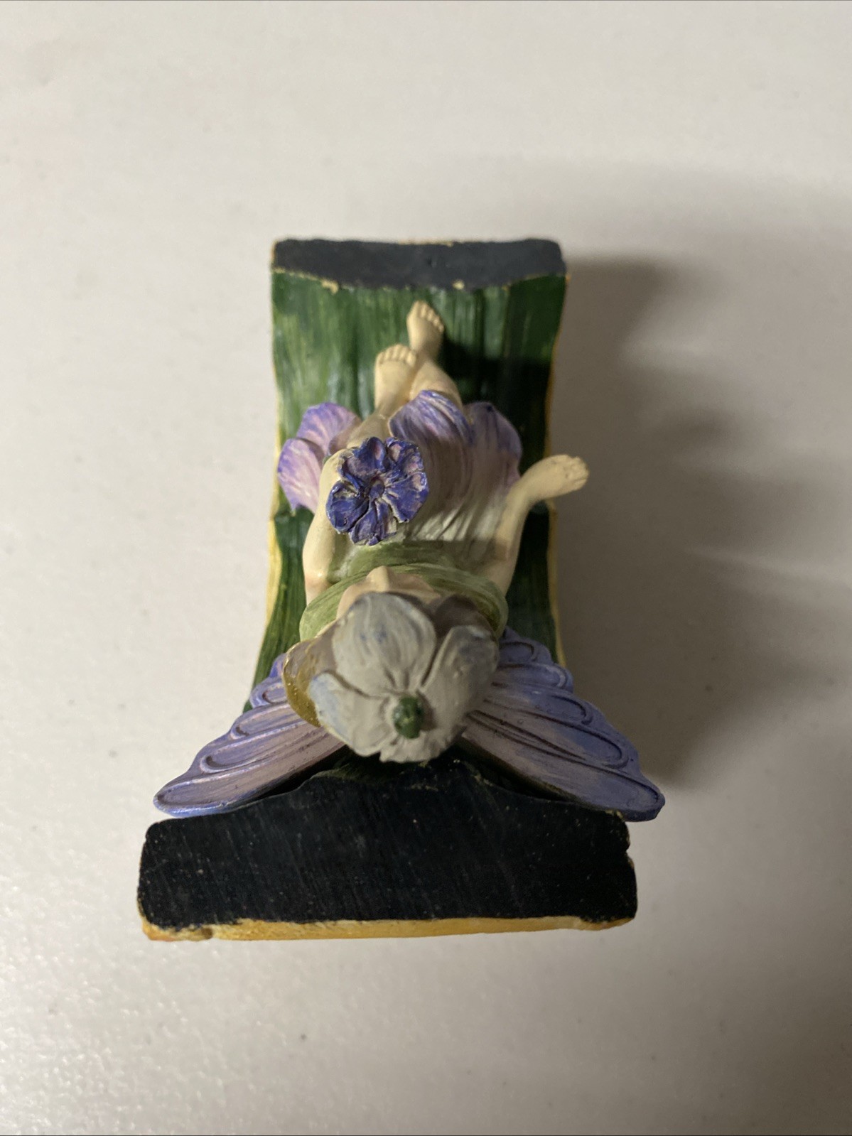 Woodland Fae Figurine with Tree log base