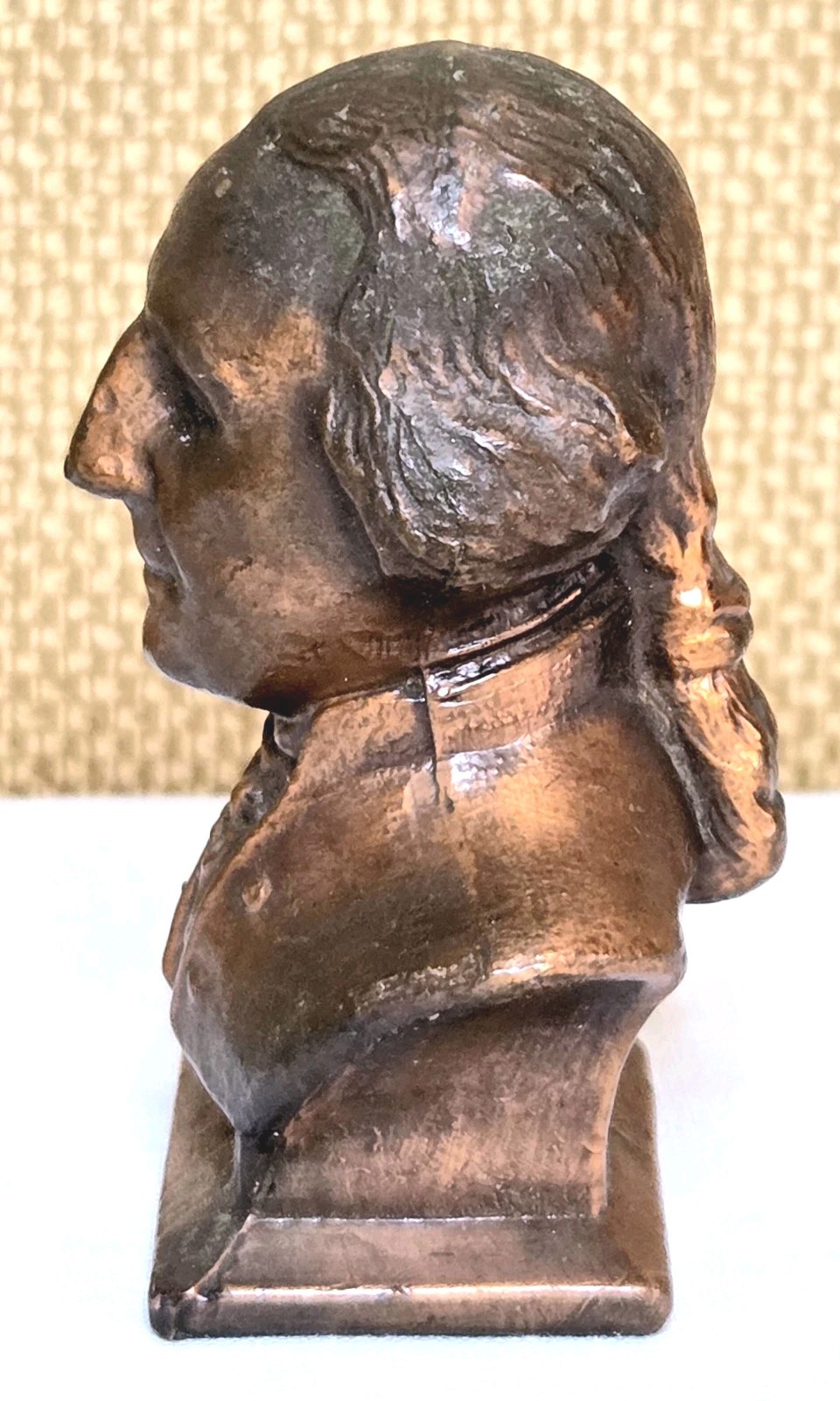 George Washington Miniature Bust Bronze Tone Figurine 2.5” Vintage Americana