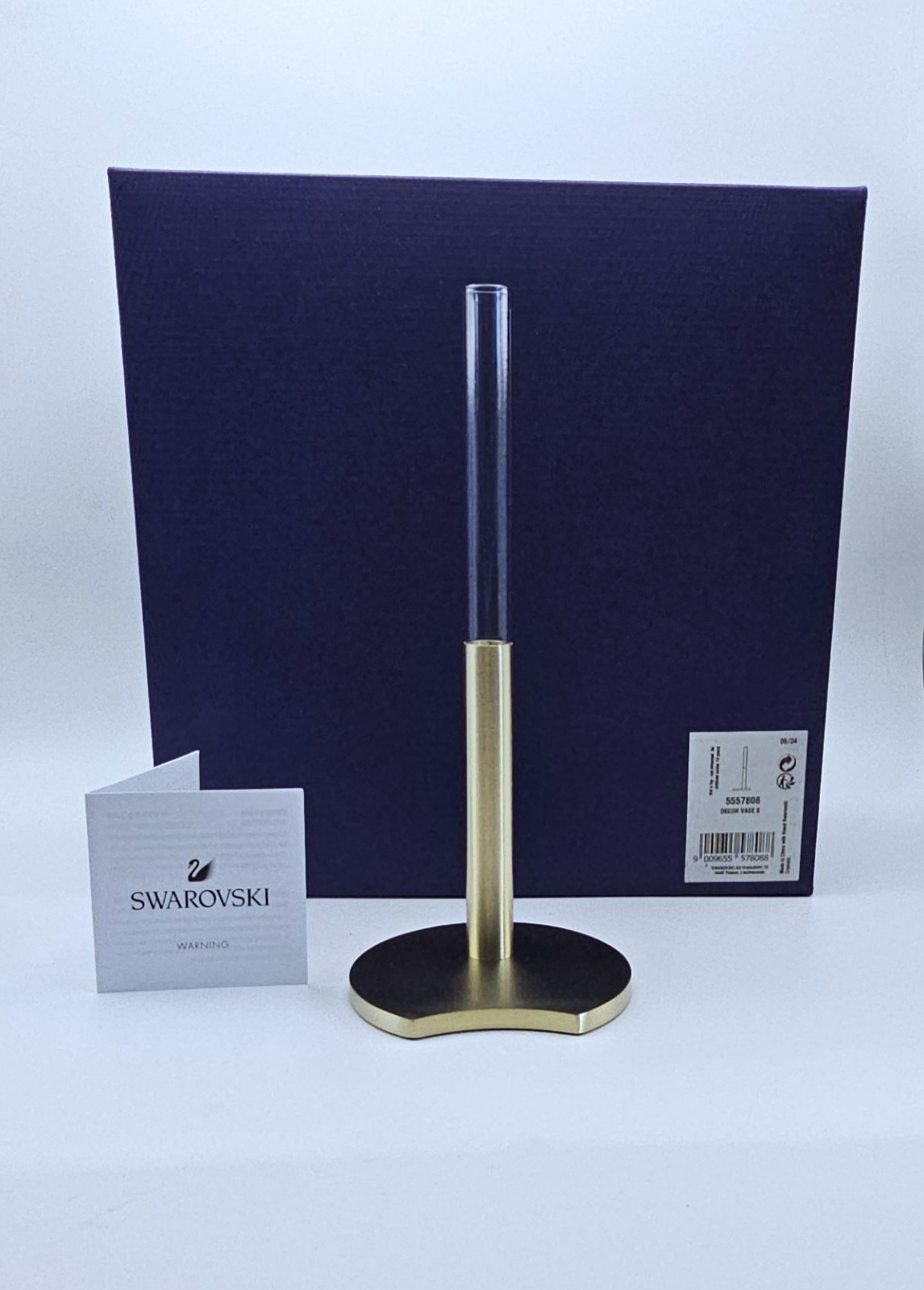 ⚱️ Swarovski Crystal 2021 Garden Tales, Small Vase Decor Figurine, Gold-tone NIB