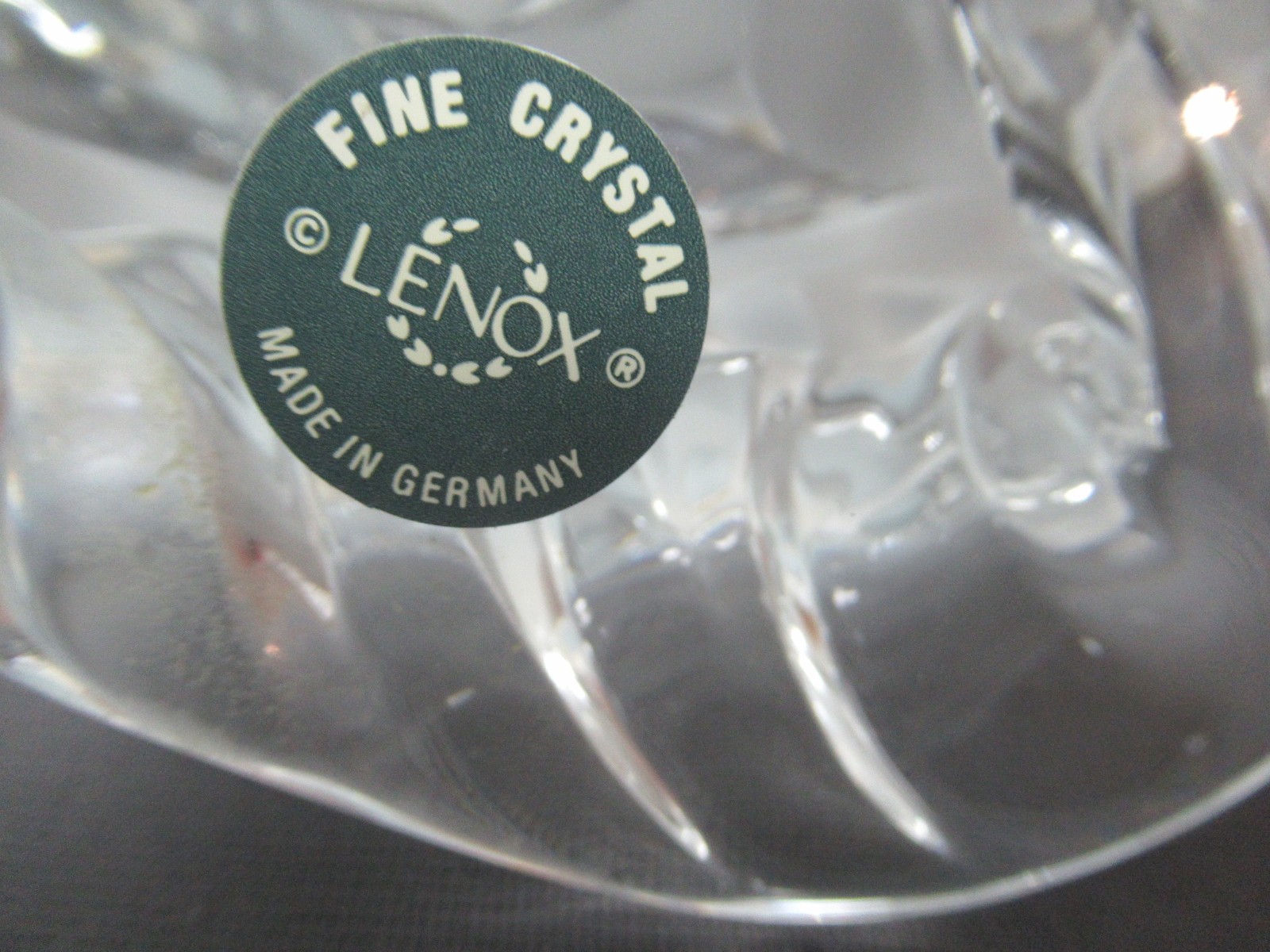 Lenox Fine Crystal Dolphin Figurine – Clear & Frosted 1995 Marked Germany e6 sb