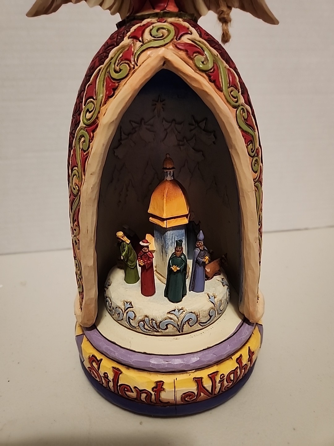 Jim Shore Musical “Silent Night” Angel Rotating Nativity Scene – NO LIGHT