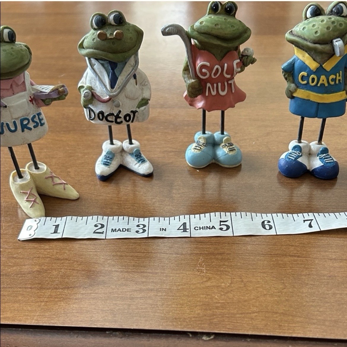 Frog Figurine Set Nurse Doctor Golf Nut Coach Police