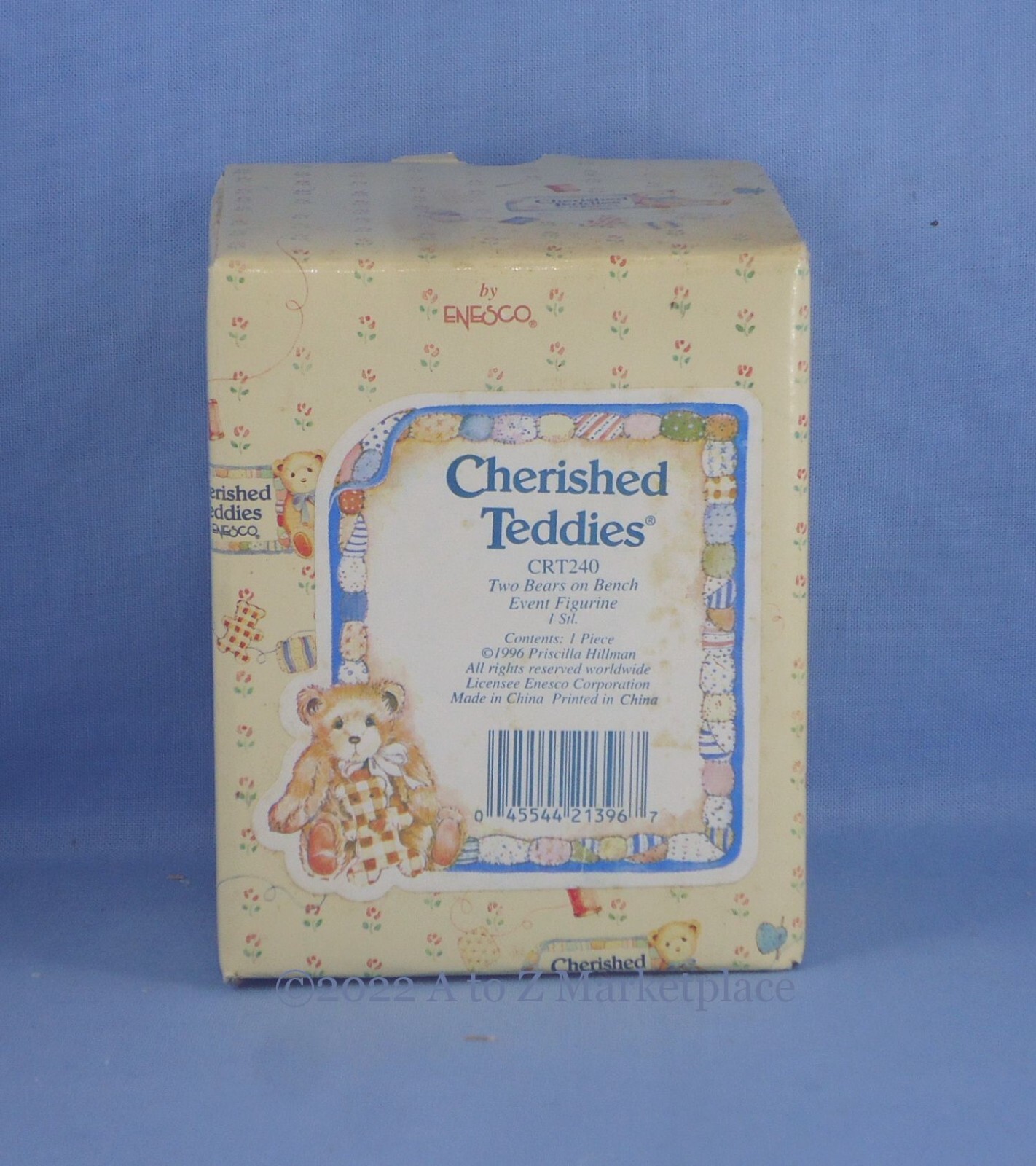Cherished Teddies Two Bears on Bench CRT240 Event Figure 1996 NOS NIB