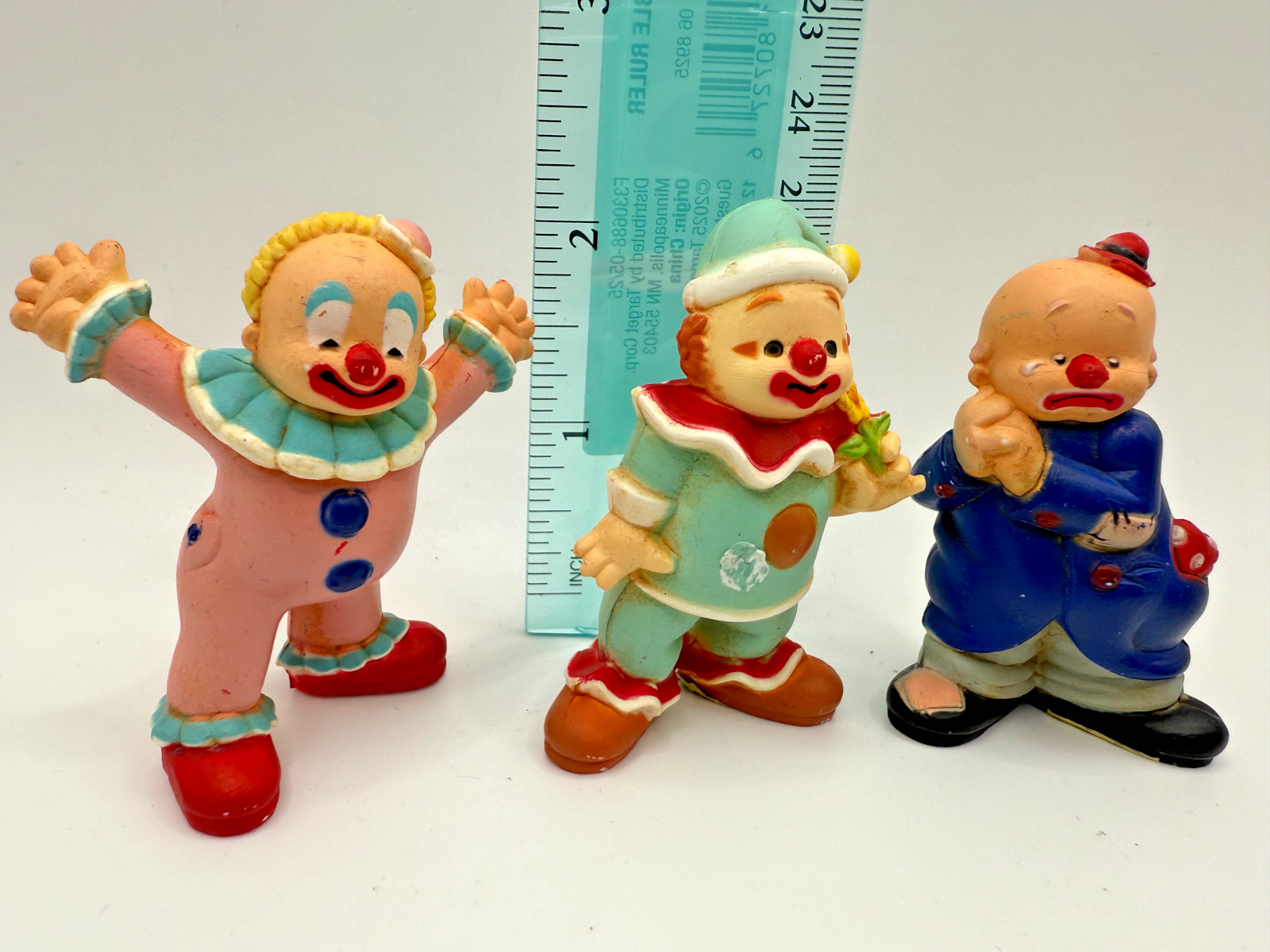 Enesco Mini Happy Clown Figurines. Vintage Collection. Set Of 3