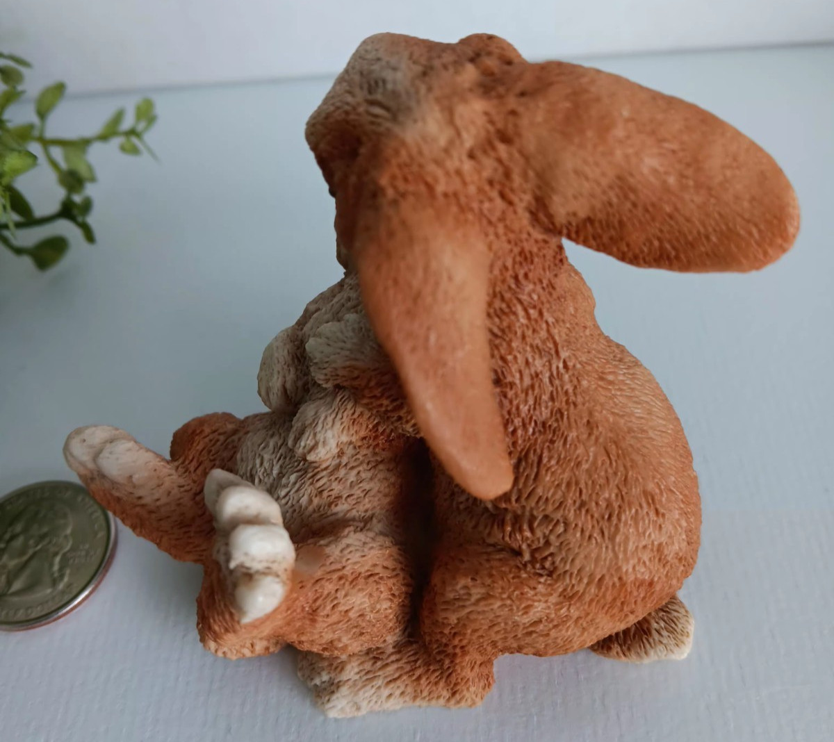 VINTAGE 1988 ORIGINALS BY CASTAGNA KISSING BUNNIES RABBITS MADE IN ITALY 2 3/4″