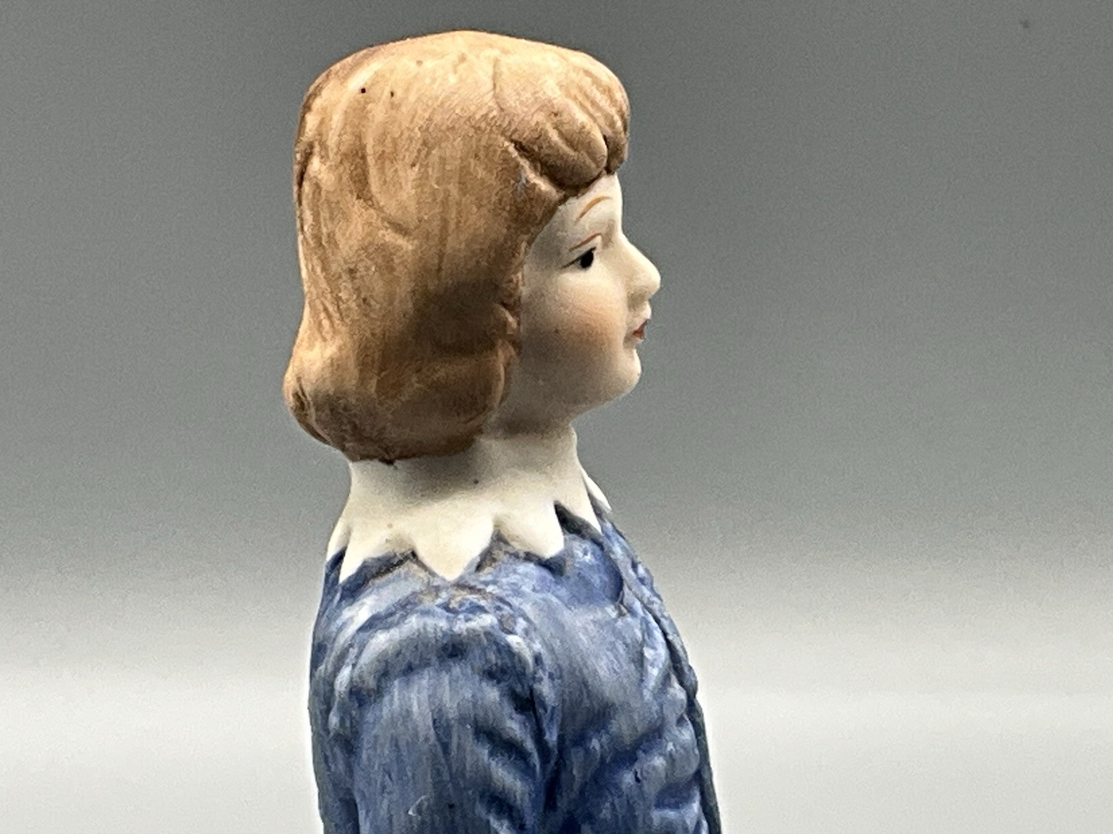 Vintage Blue Boy Figurine Hairline crack in Wrist see photos