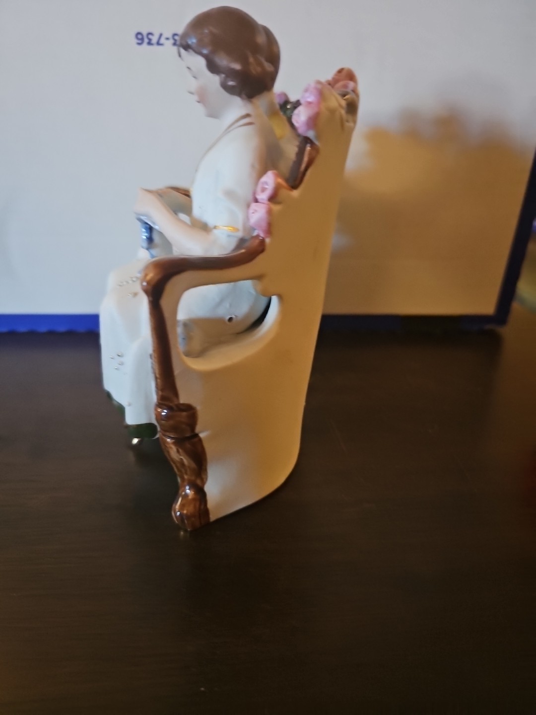 Vintage Antique Gold Trimmed Couple Sitting WKC Graefenthal Germany Bisque 6.25″