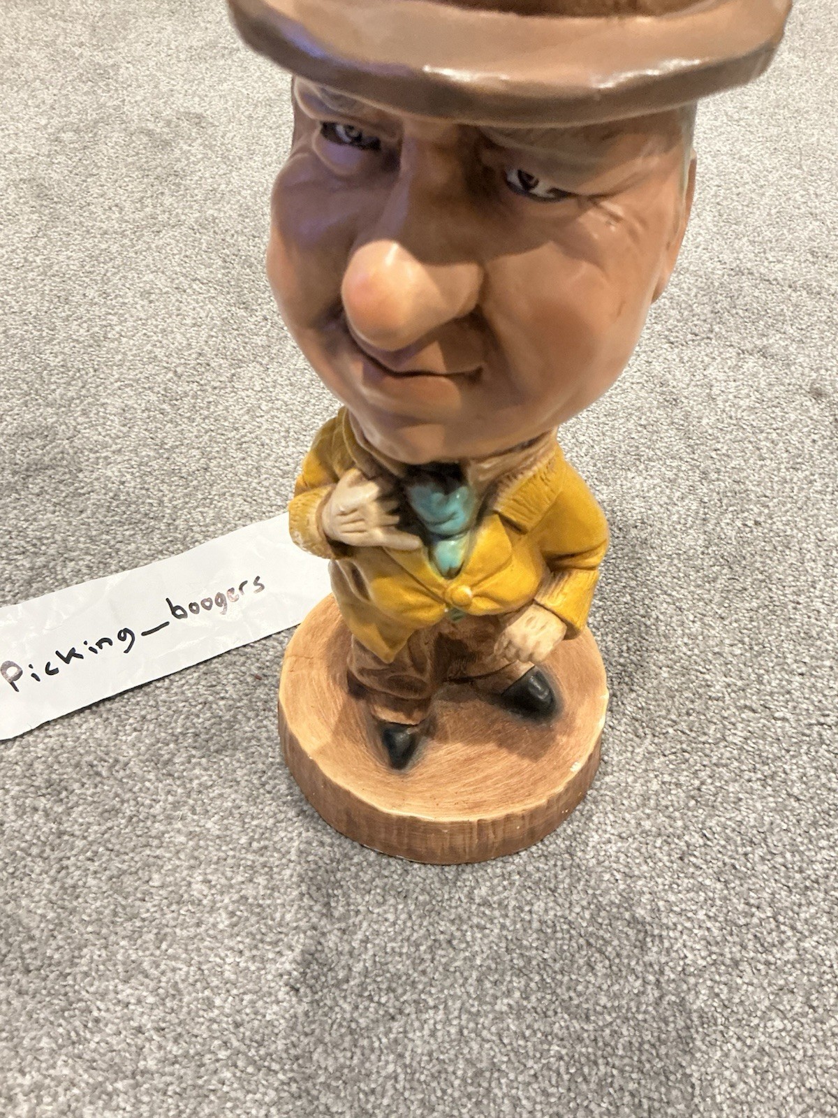 Vintage WC Fields Statue, 17″, Great Airbrush on this one