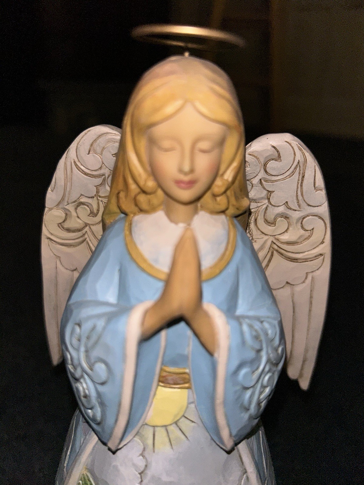 Jim Shore Heartwood Creek Rainbow Bridge Large Angel Praying Figurine 6008762