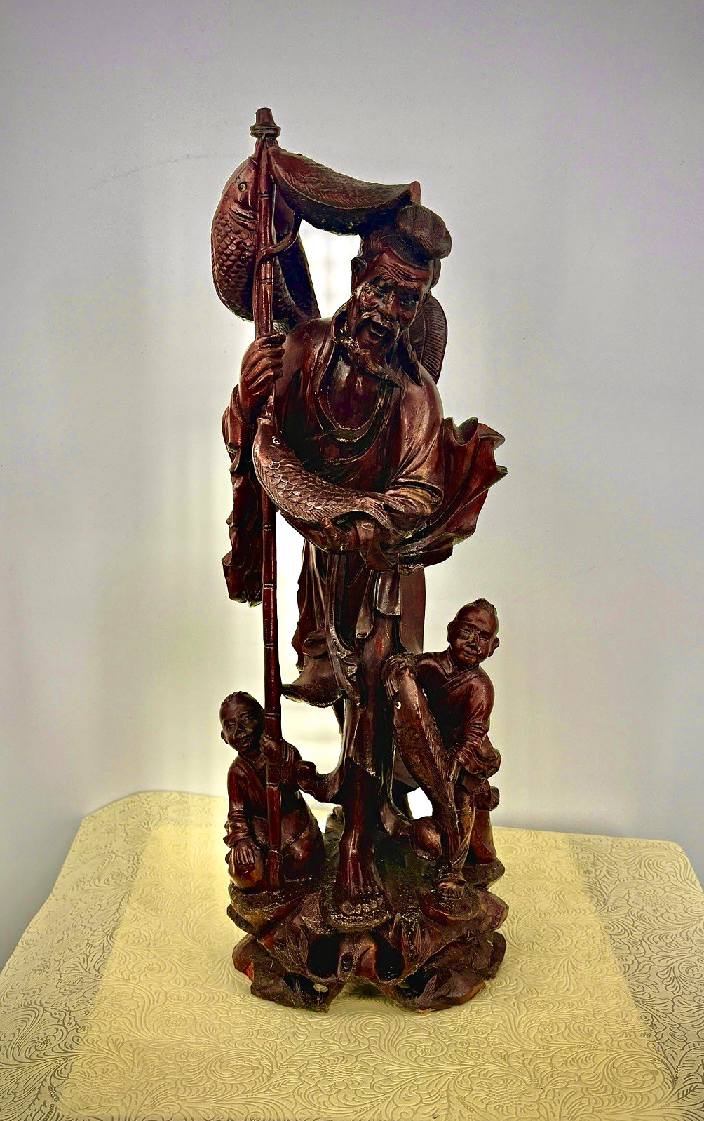 Metal bronze, Unboxed, Asian fisherman