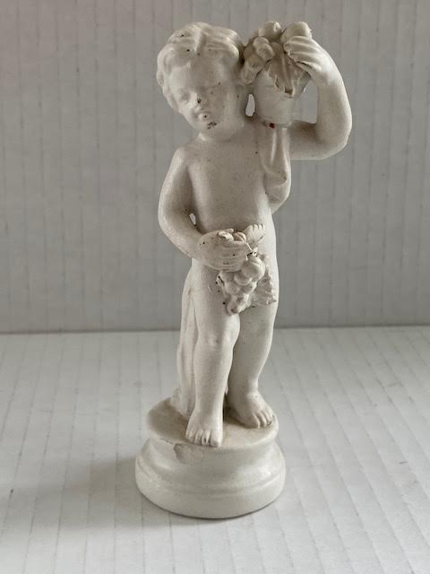 Vintage White Italian Cherub Angel Figure Figurine Made in Italy