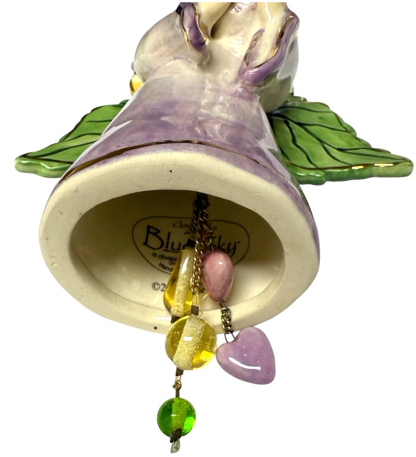 Blue Sky Clayworks Angel Purple Pansy Fairy 2004 Signed NO STAND NO BOX