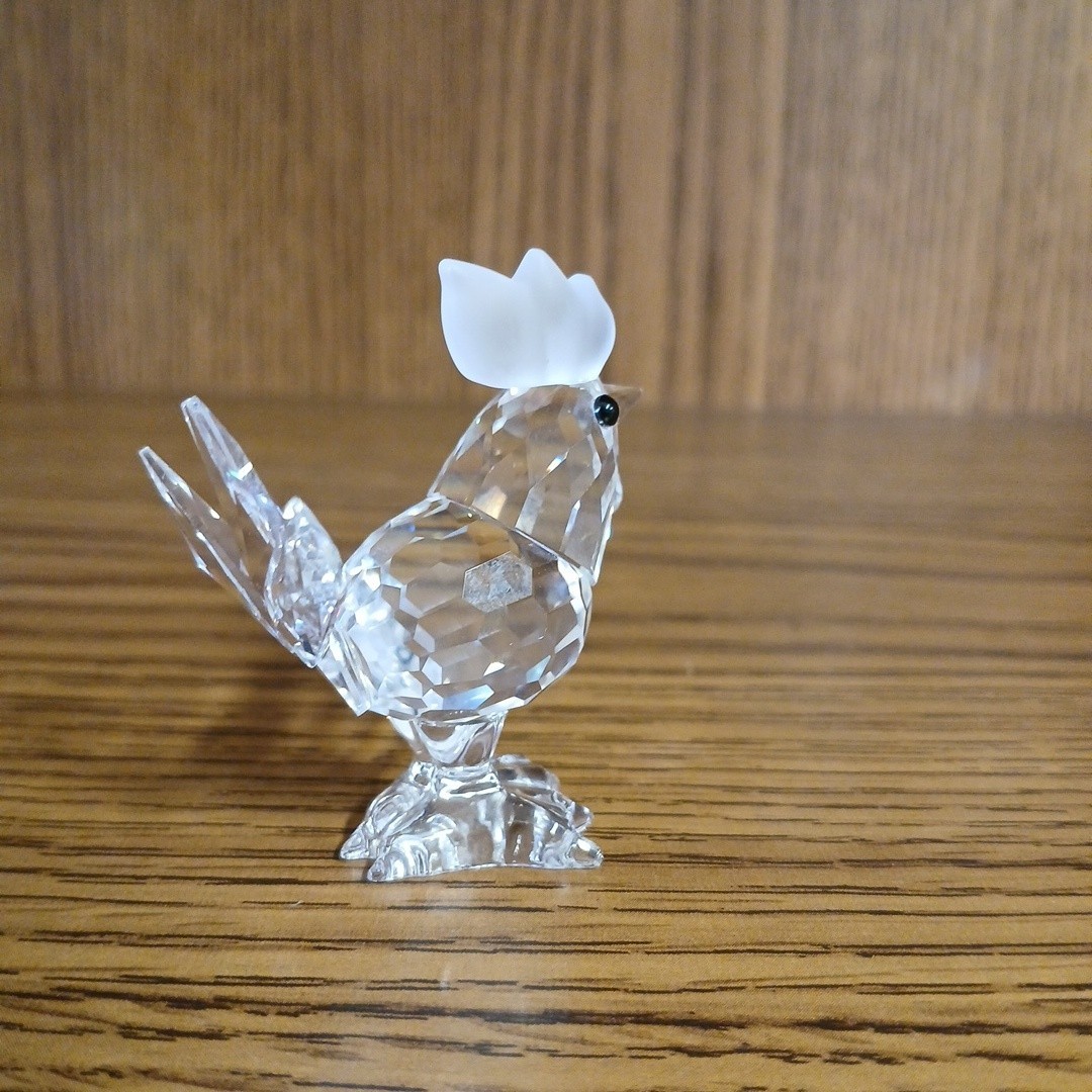Swarovski Silver Crystal Rooster Figurine Retired