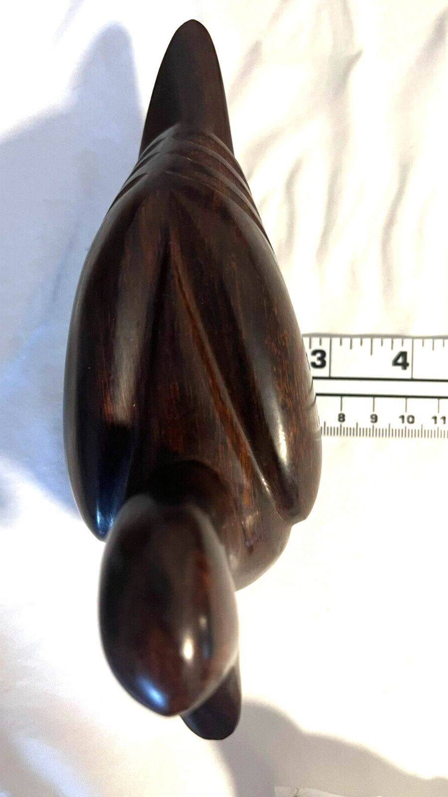 Wooden Duck & Duckling Dark Brown Hand Carved Glossy Sculpted Figurine – Set 2