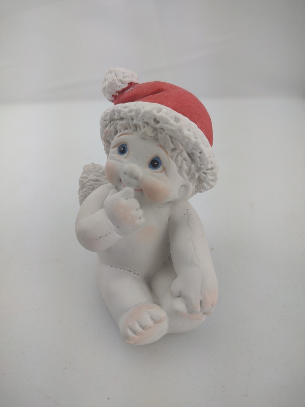 2.5″ Dreamsicles Angel Cherub Figurine Time tu Tumble Christmas Red Santa Hat