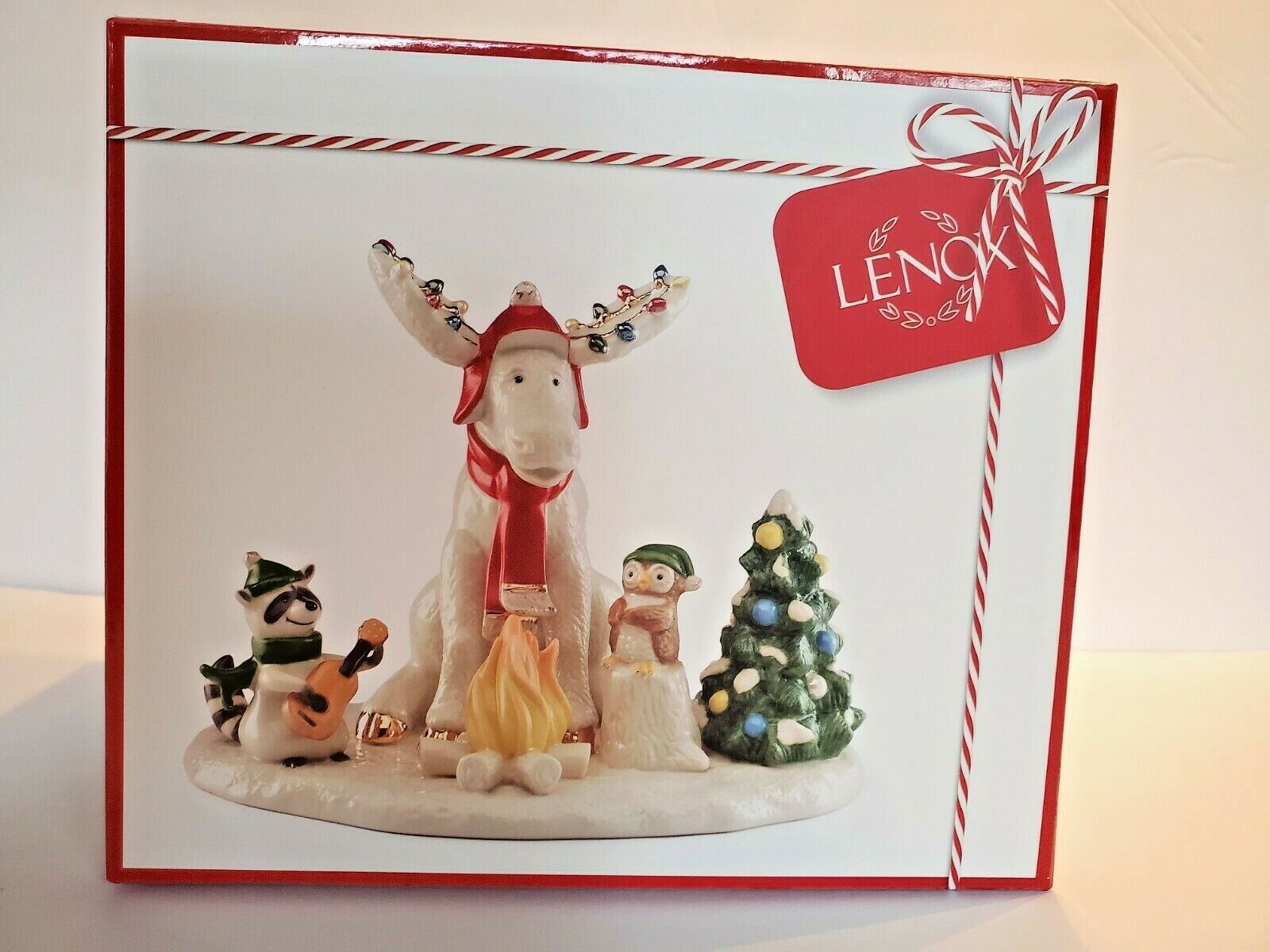 Lenox 2020 Merry Marcel Moose Forest Friends CAMP FIRE Raccoon Owl NEW IN BOX