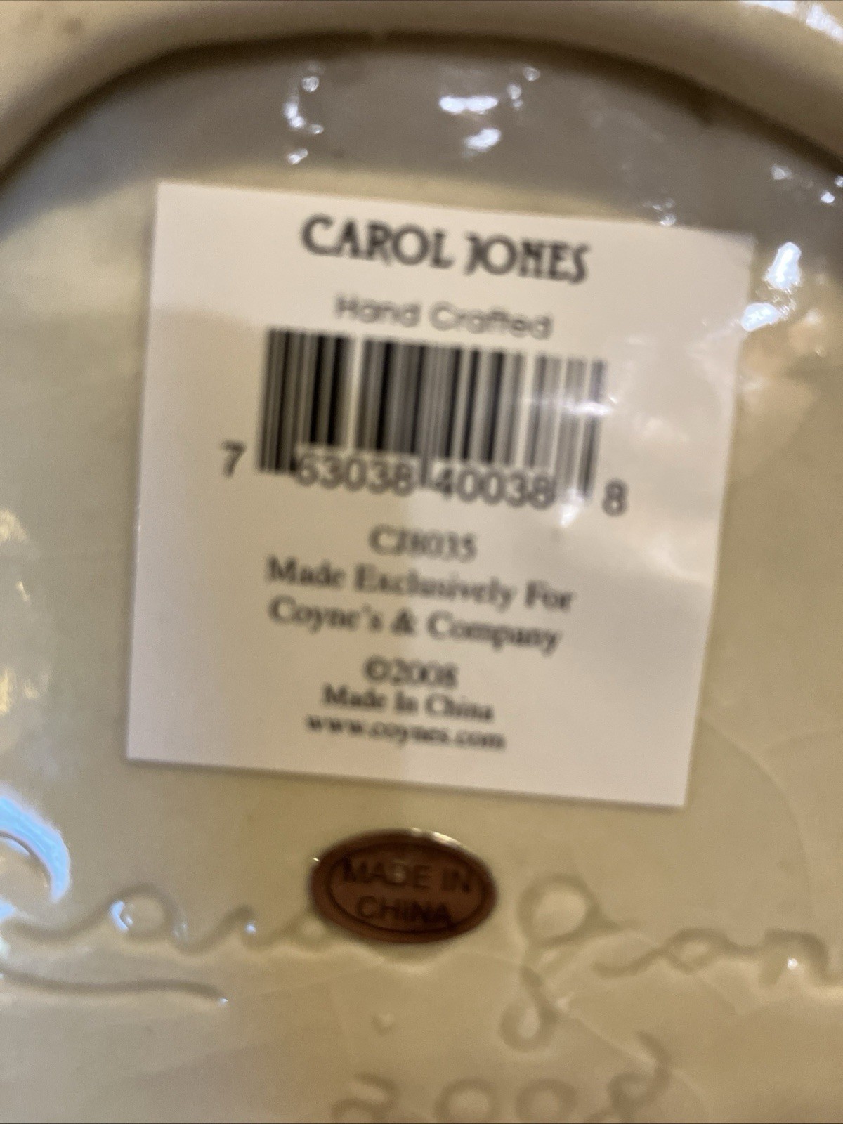 Hand Crafted Art Pottery Angel Impressions By Carol Jones “Hope” Angel