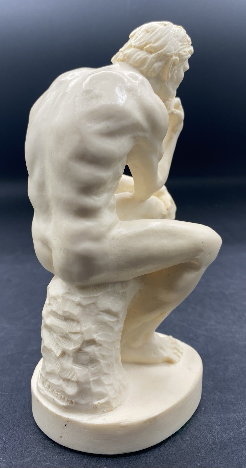 Vintage A. Santini “Thinking Man” Resin Figure 6 3/4″