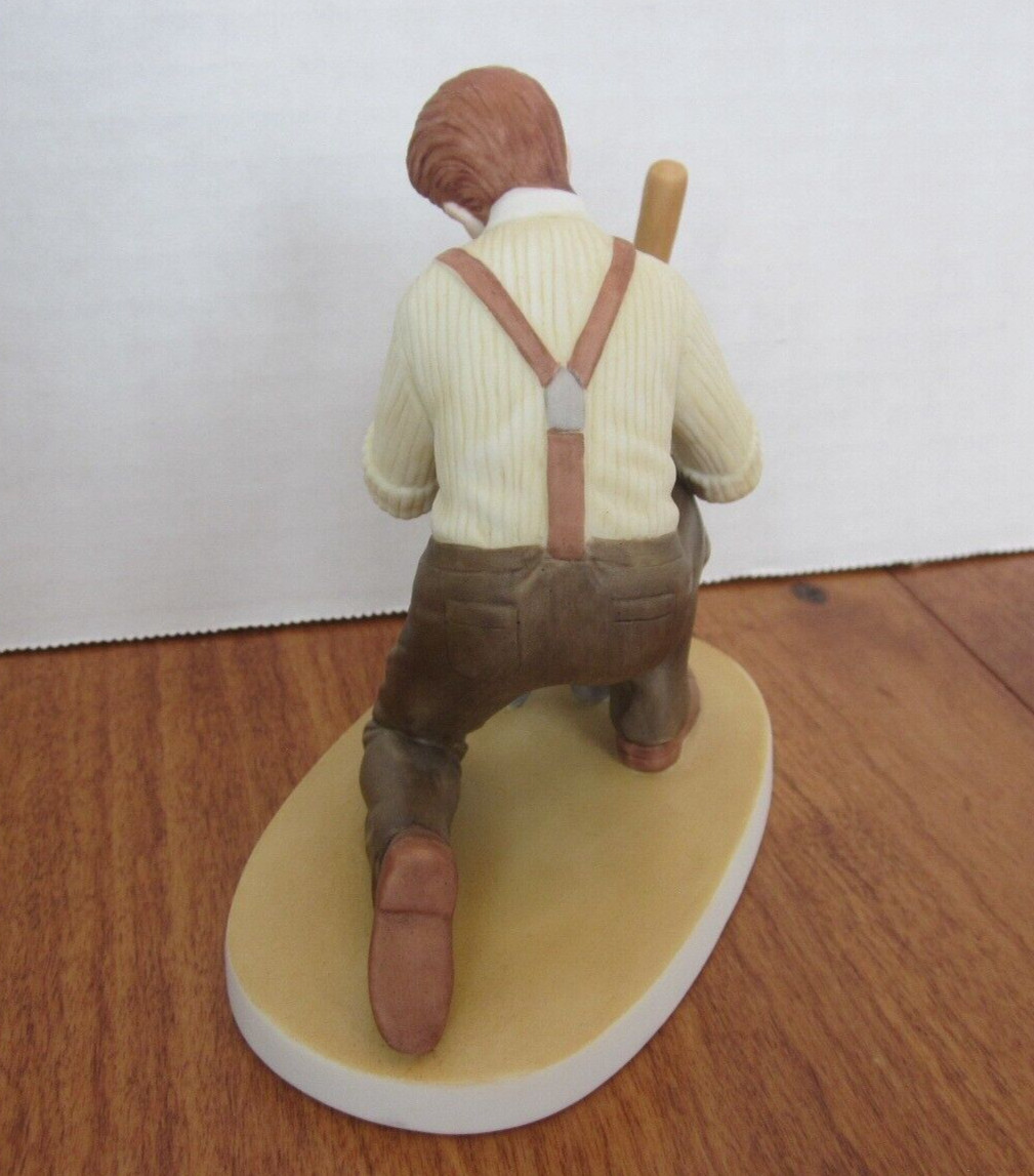 ENESCO 1985 Father and Son Series “FUTURE ALL STAR” Figurine, Original Box, COA