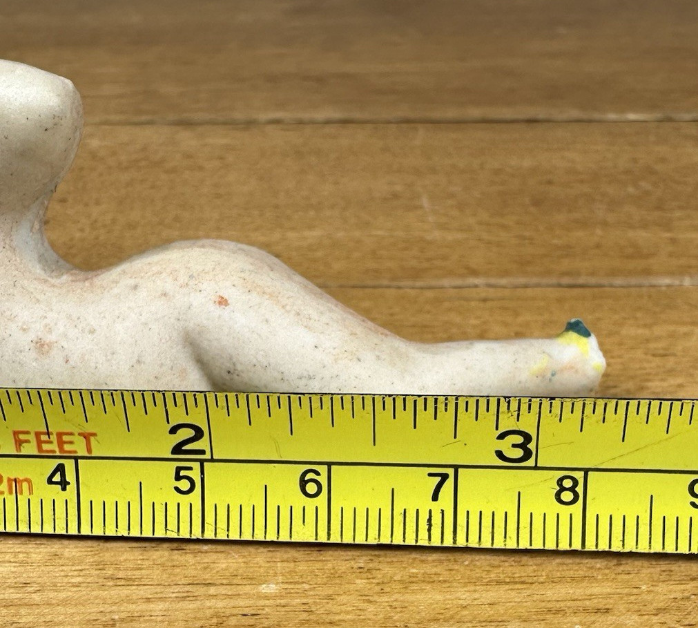 Lot of 2 VTG Mermaid Figurine Chalkware Japan 1950s MCM Reclining Nude READ