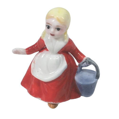 Vintage Lefton Nursery Rhyme Miniature Jack & Jill Pail Well Figurine Japan RARE