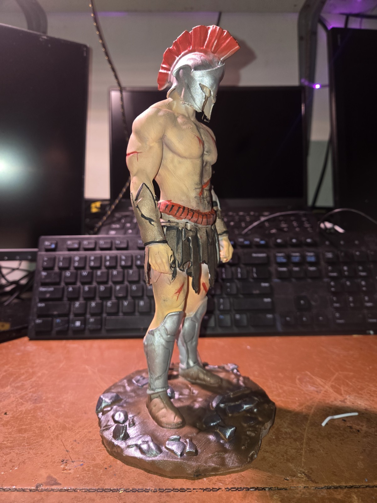 Spartan Warrior Statue 11″ Inches Tall Figure Sculpture Office Decore