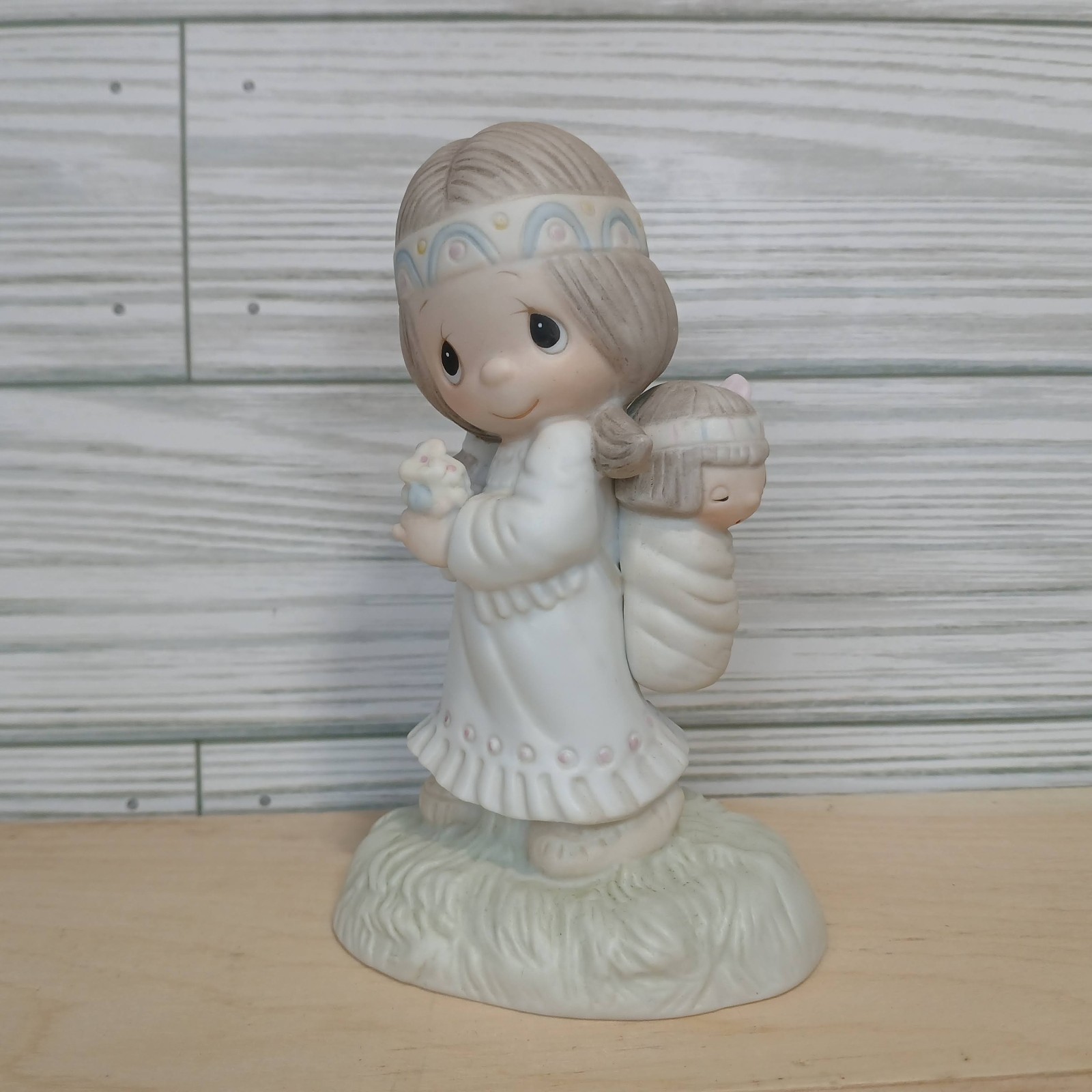 Precious Moments His Burden Is Light Vintage 1977 Enesco Figurine
