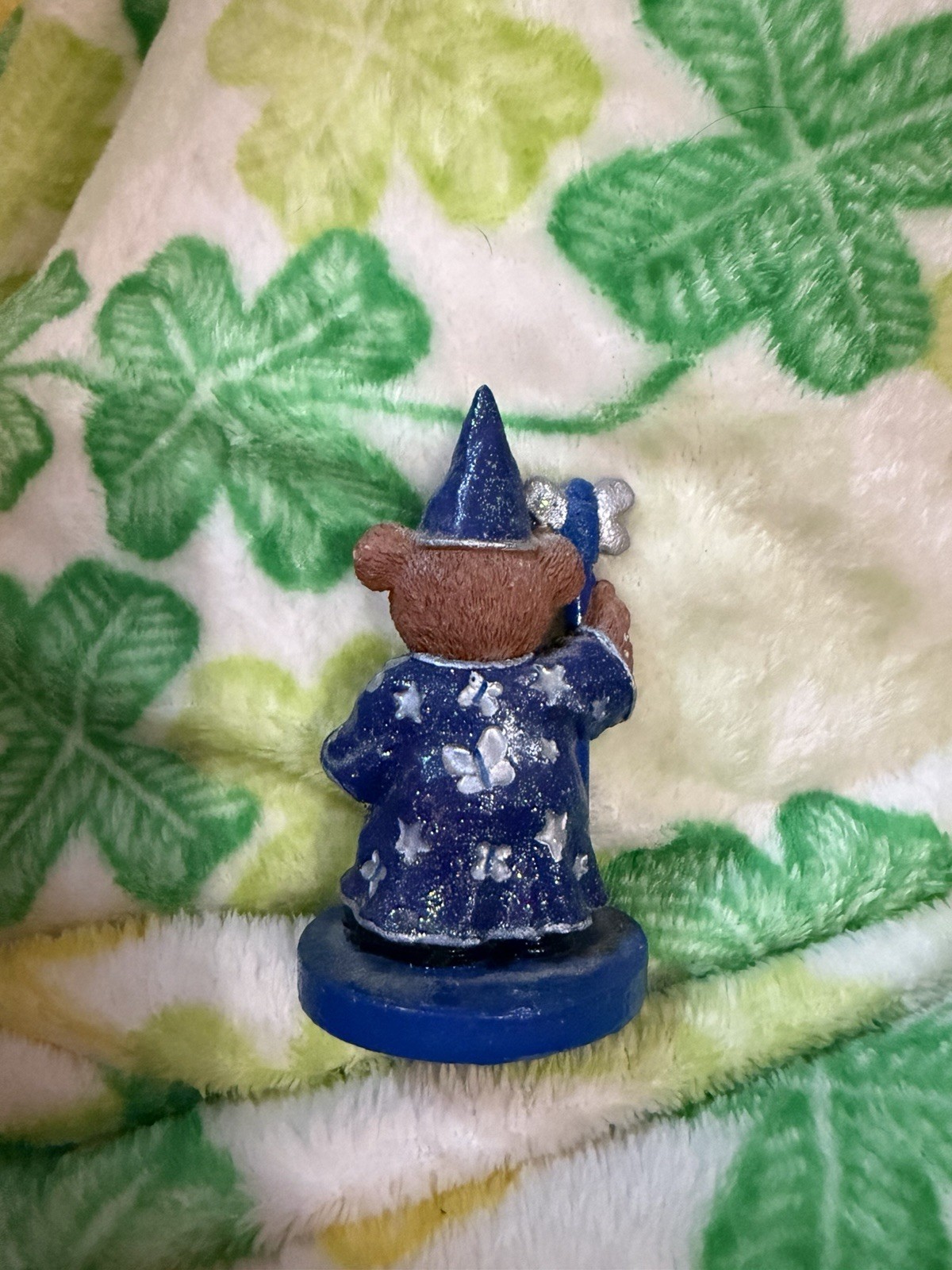 Claire’s 1999 Bear Wizard Figurine Stars Staff & Orb Fantasy