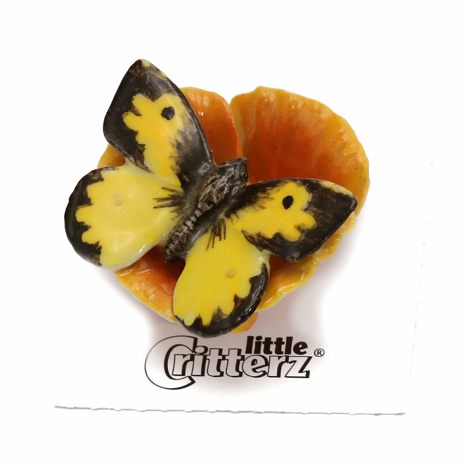 Little-Critterz Dogface Butterfly “California” – miniature porcelain figurine