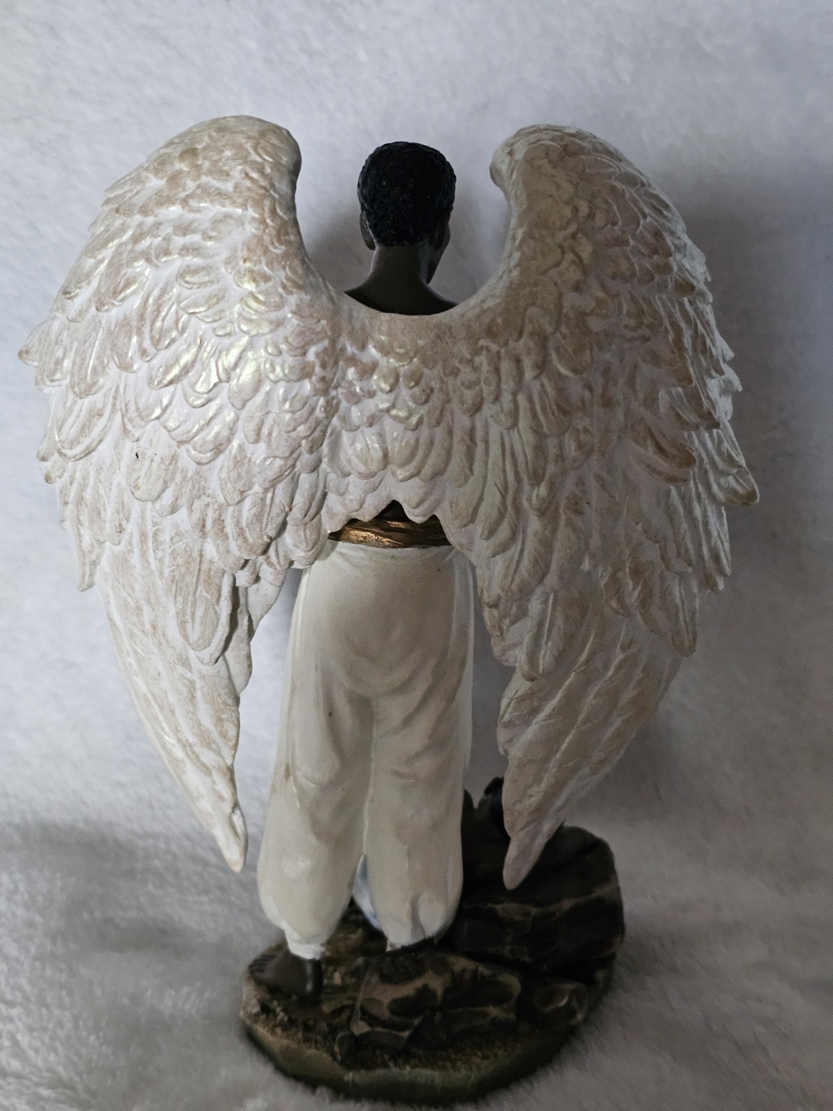 Vintage African American “Guardian Angel” Standing Guard Over Child