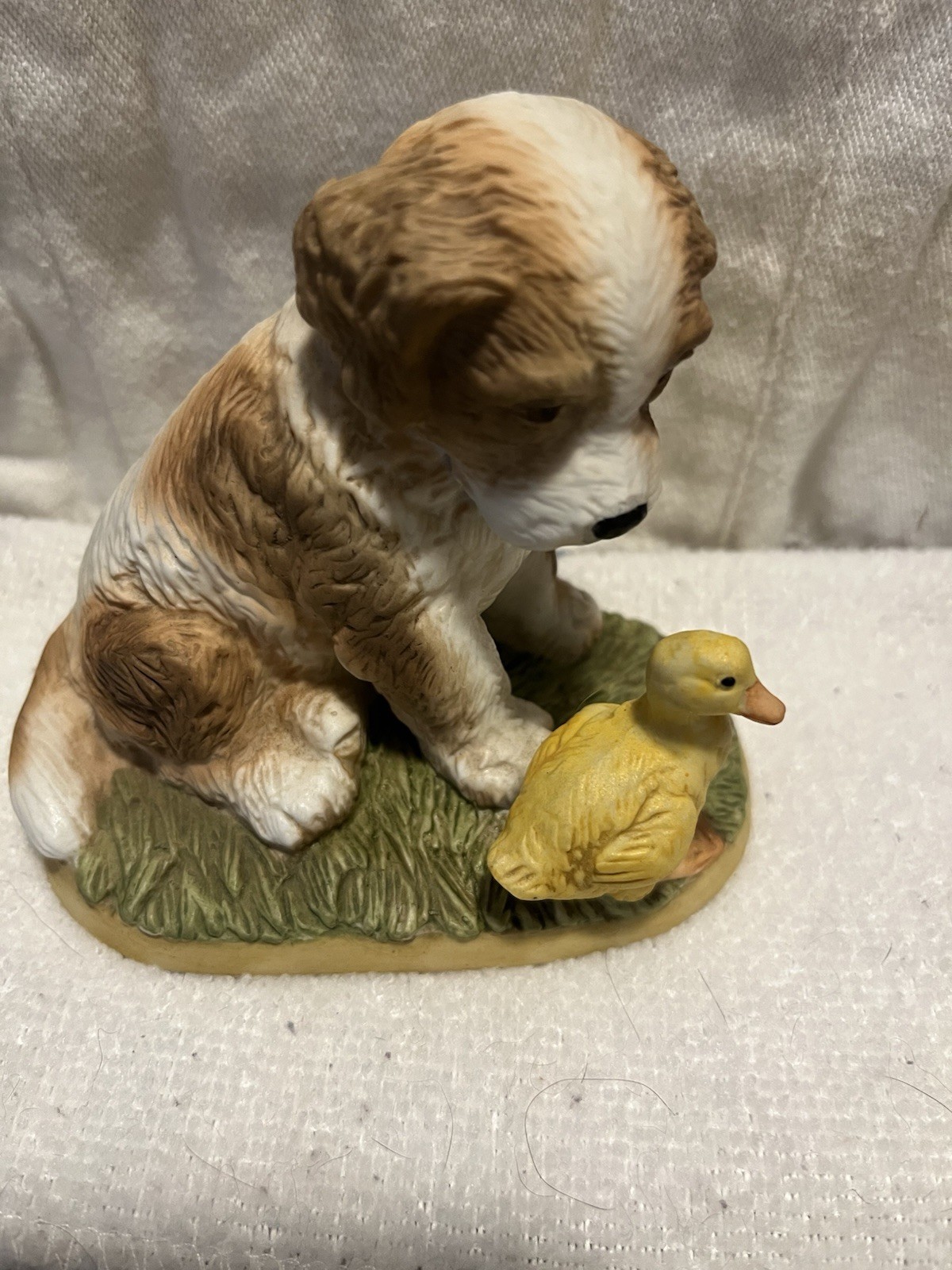 Vintage Homco Spaniel Puppy Dog with Duck Porcelain Figurine Series #1413